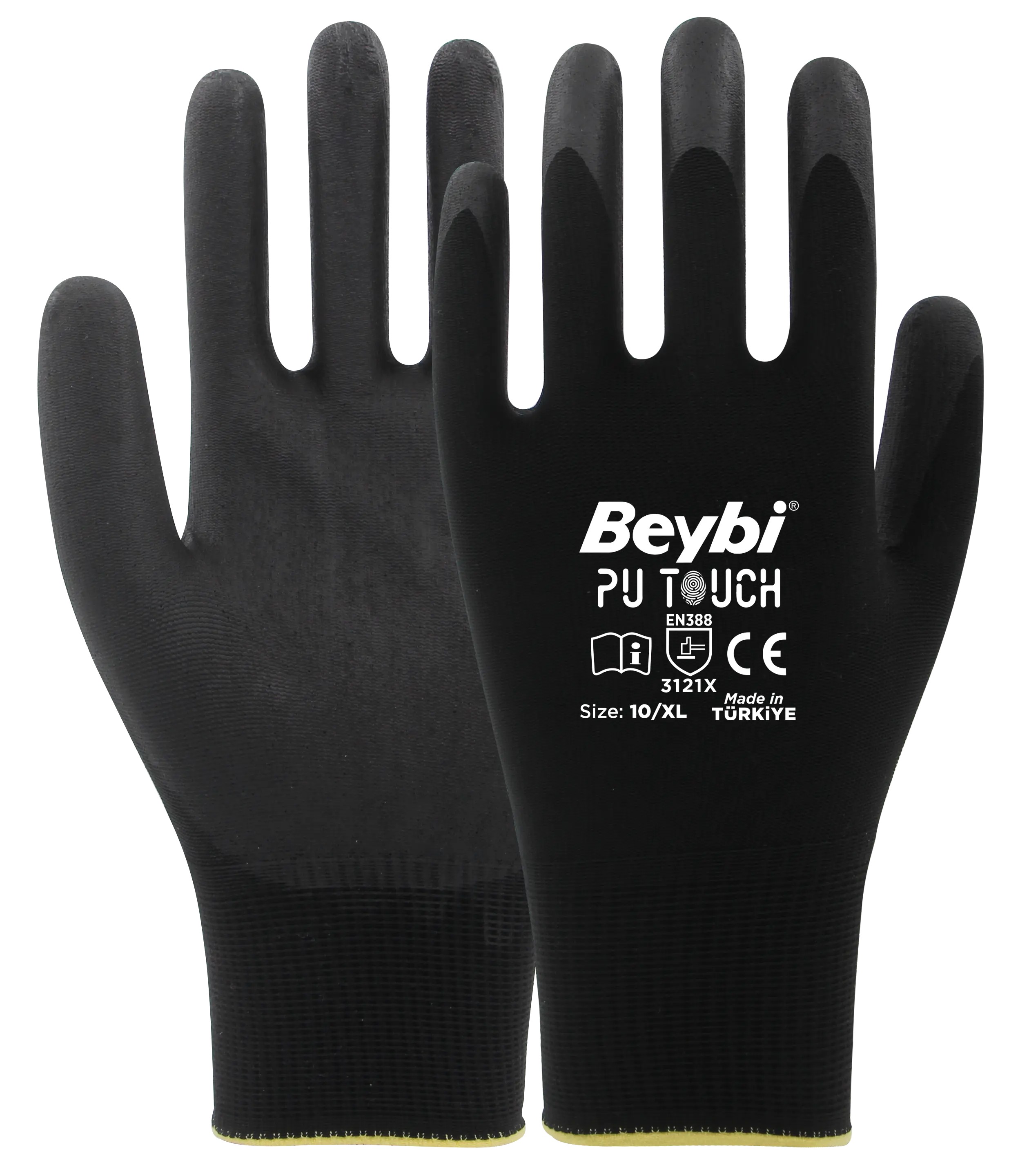 Beybi Pu Touch Poliüretan Kaplı Polyester Örme Eldiven