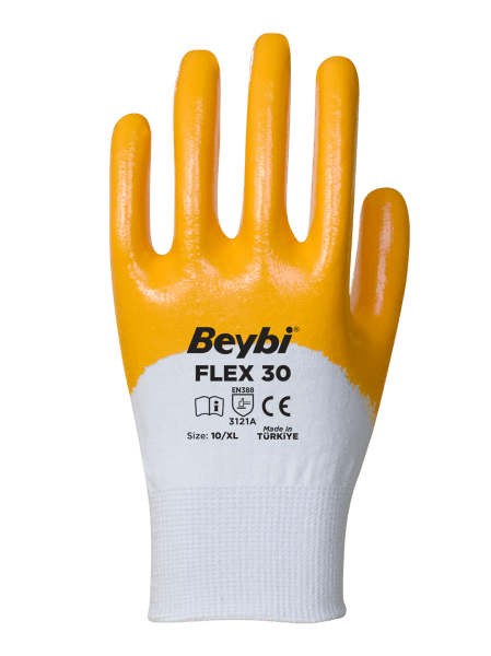 Beybi Flex30 Nitril Kaplı İş Eldiven Koli (Ekomomik)