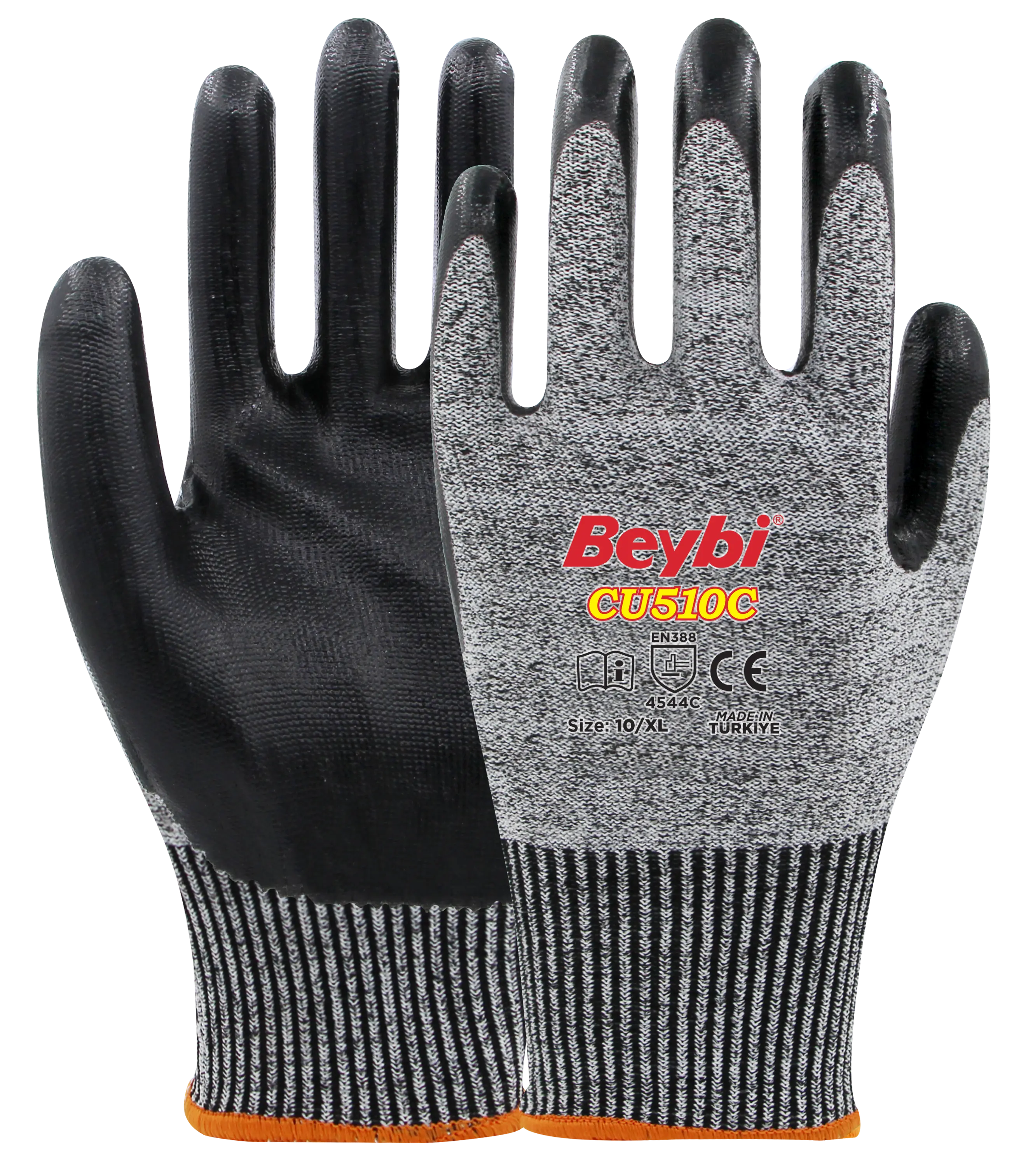 Beybi CU510C PU Kaplı Polietilen Kesilmeye Dirençli Örme Eldiven