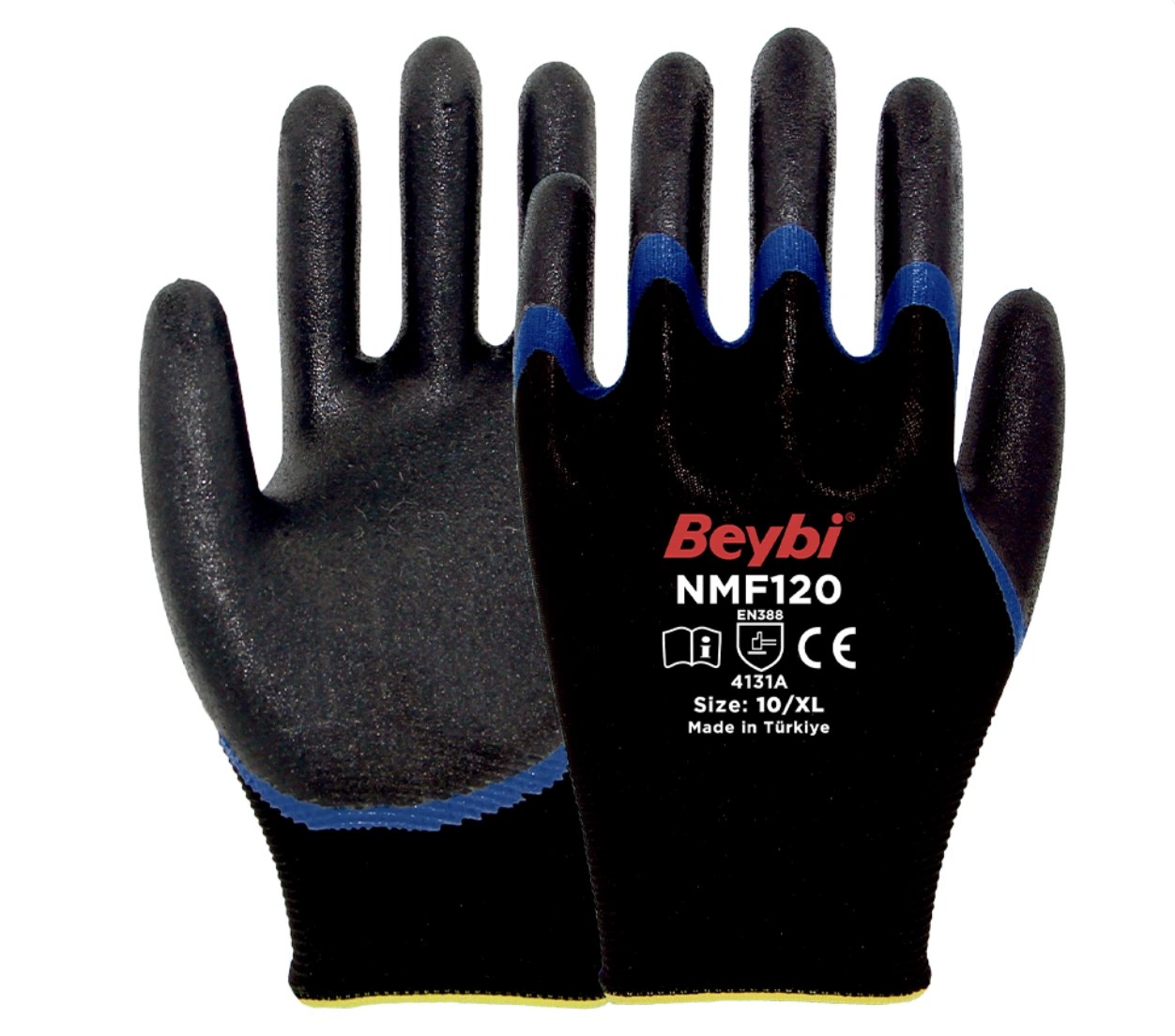 Beybi NMF120 Mikro Köpük Nitril Kaplı Polyester Örgü Eldiven