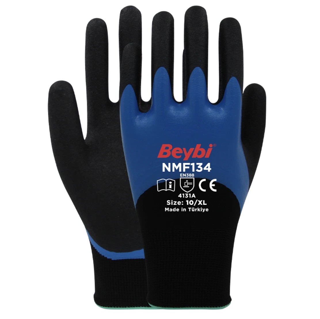 Beybi NMF134 Mikro Köpük Nitril Kaplı Polyester Örgü Eldiven