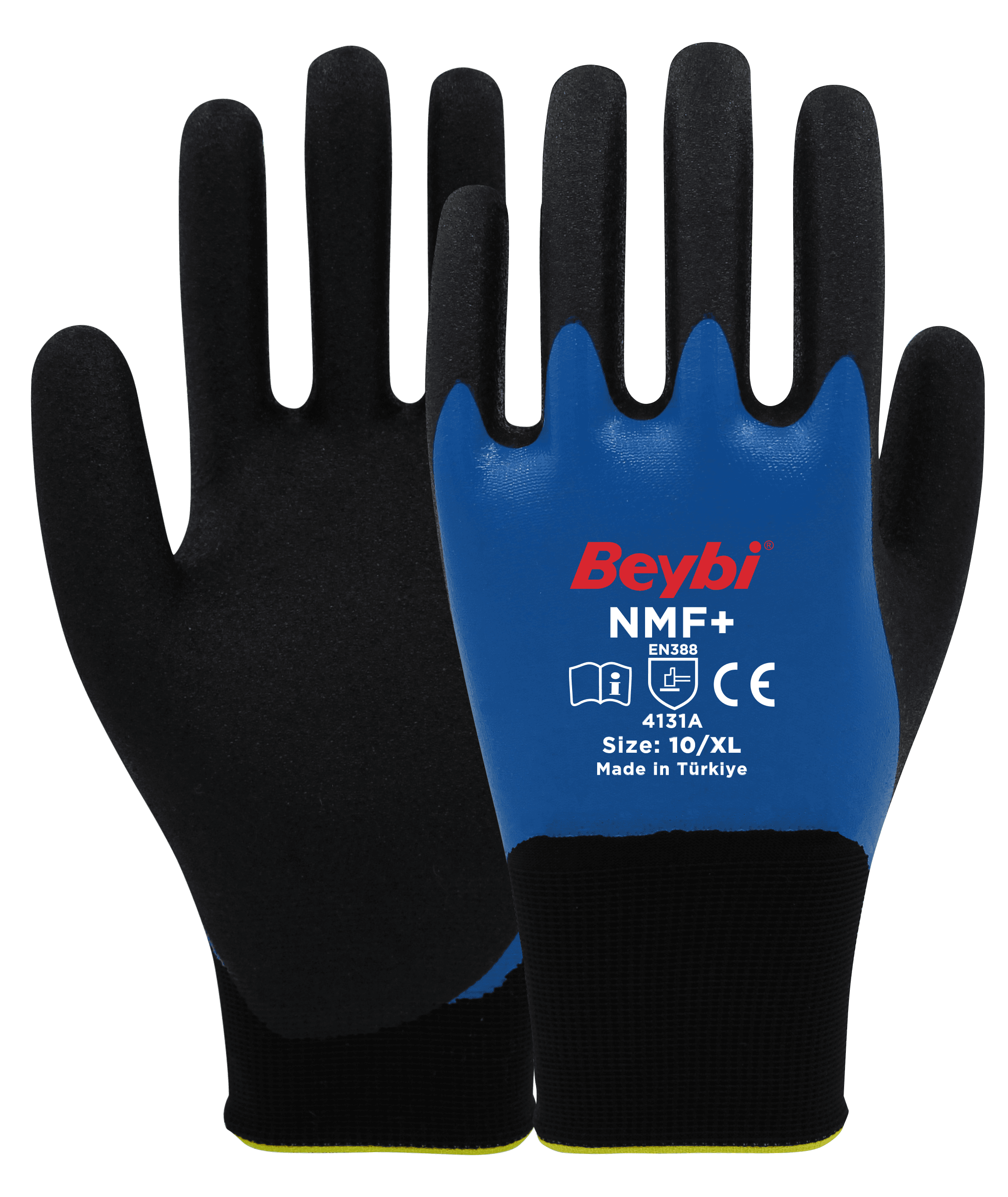 Beybi NMF+ Tam Kaplı Mikro Köpük Nitril Kaplı Polyester Örgü Eldiven