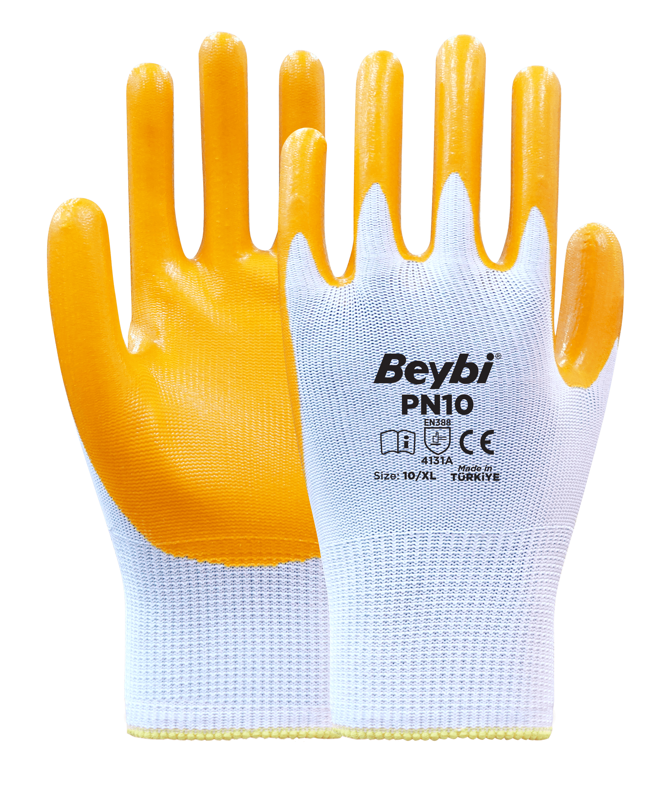 Beybi PN10 Polyester Örme Nitril Eldiven