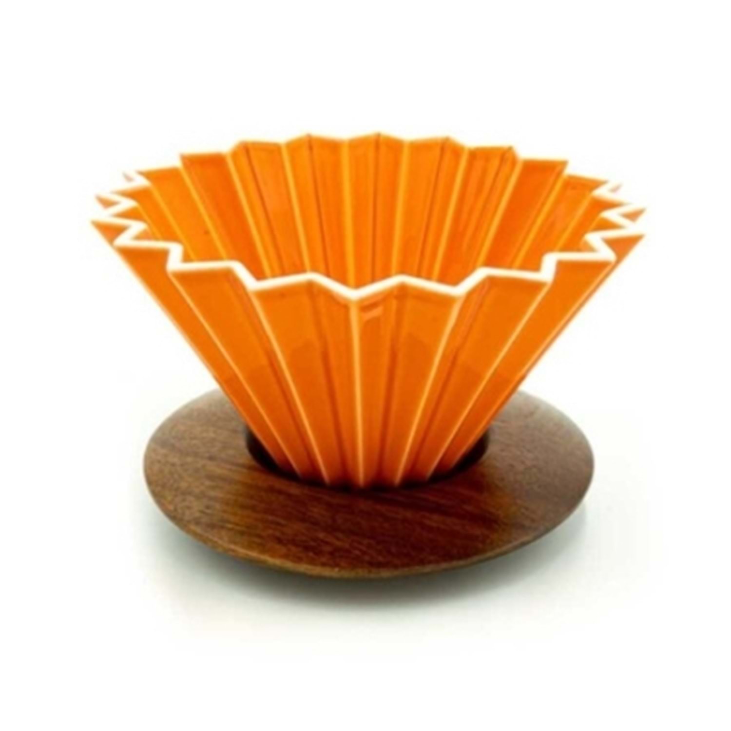 Kahveciniz Ahşap Standlı Dripper - Turuncu
