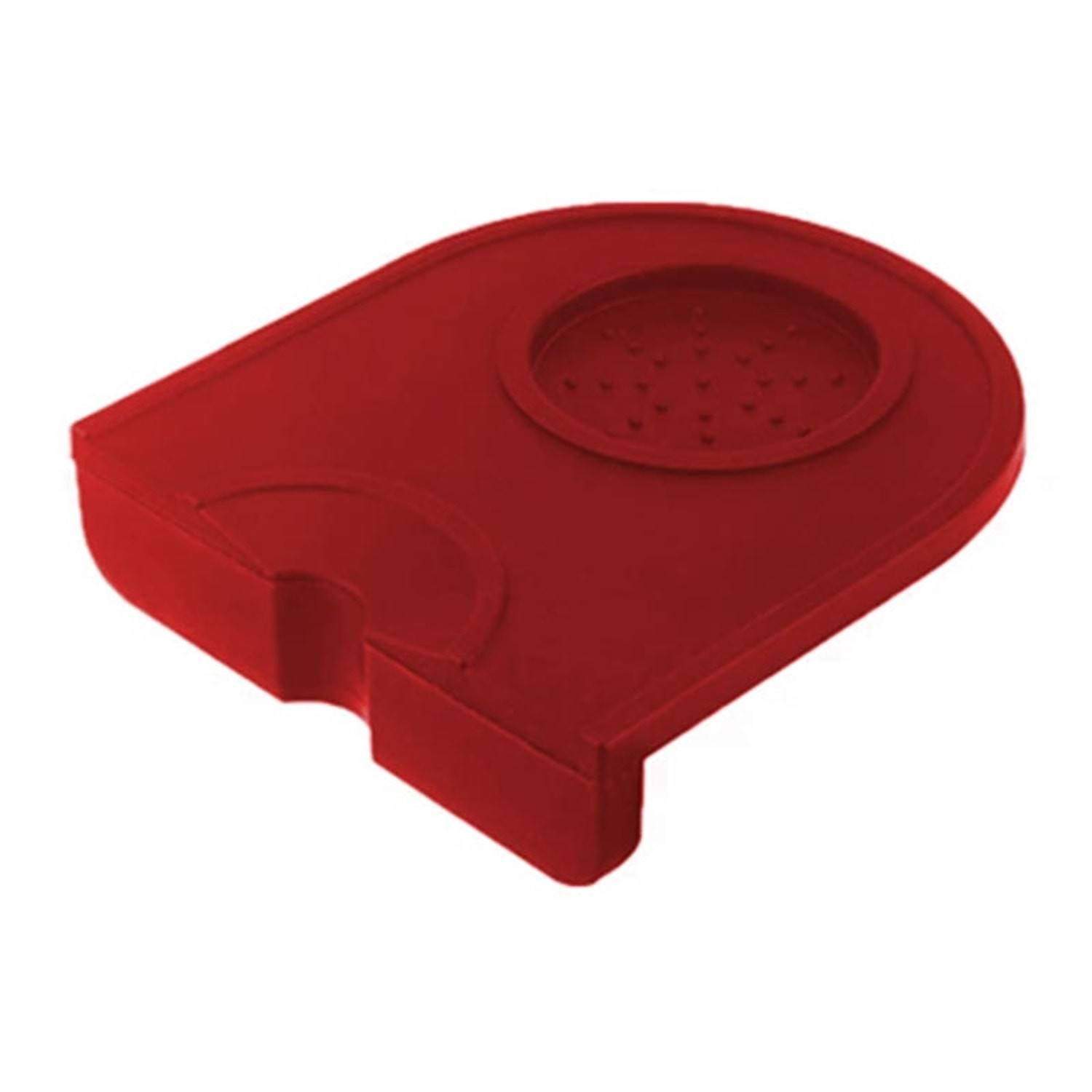 Kahveciniz Oval Silikon Tamper Matı M02 - Kırmızı