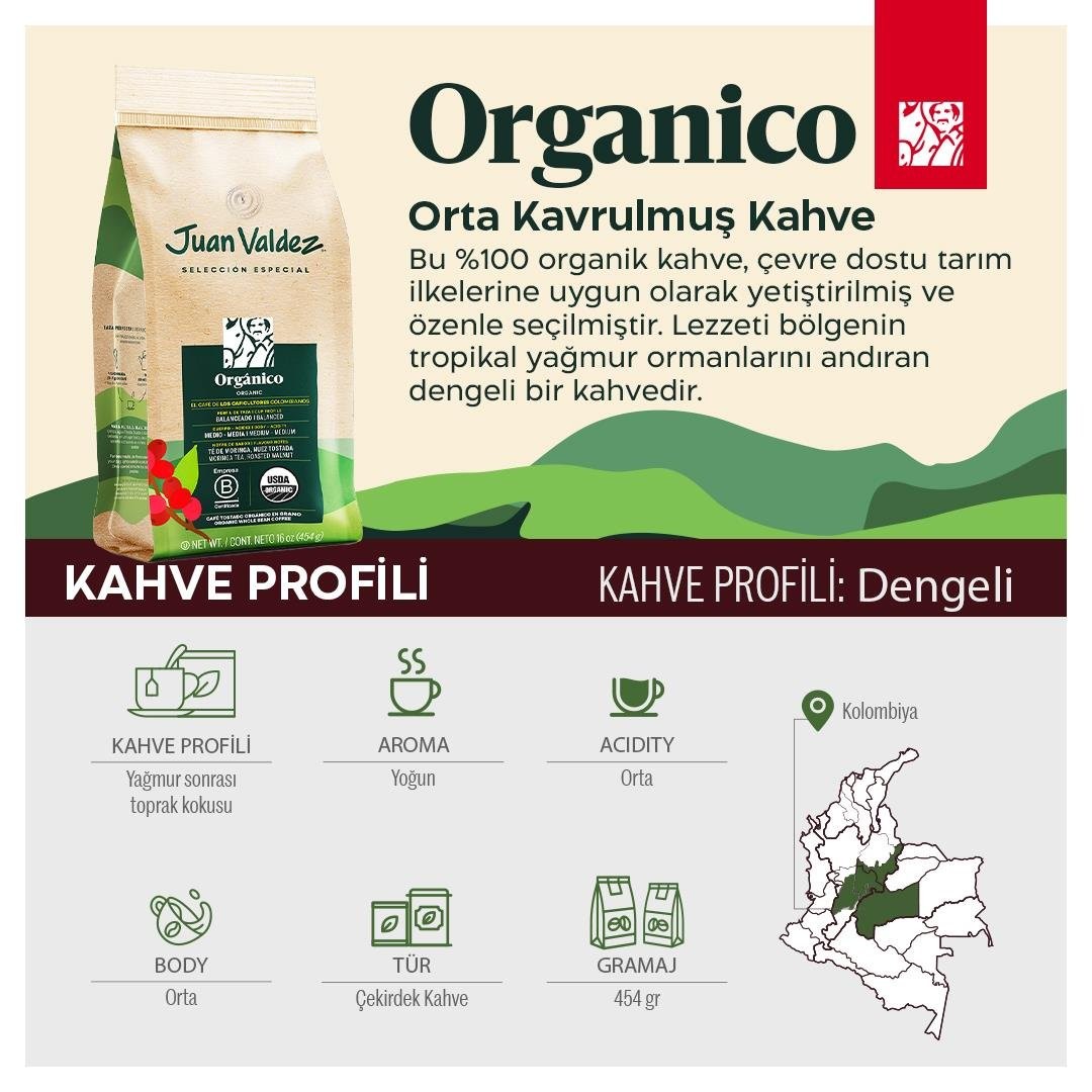 Organico Öğütülmüş Organik Filtre Kahve 283 gr