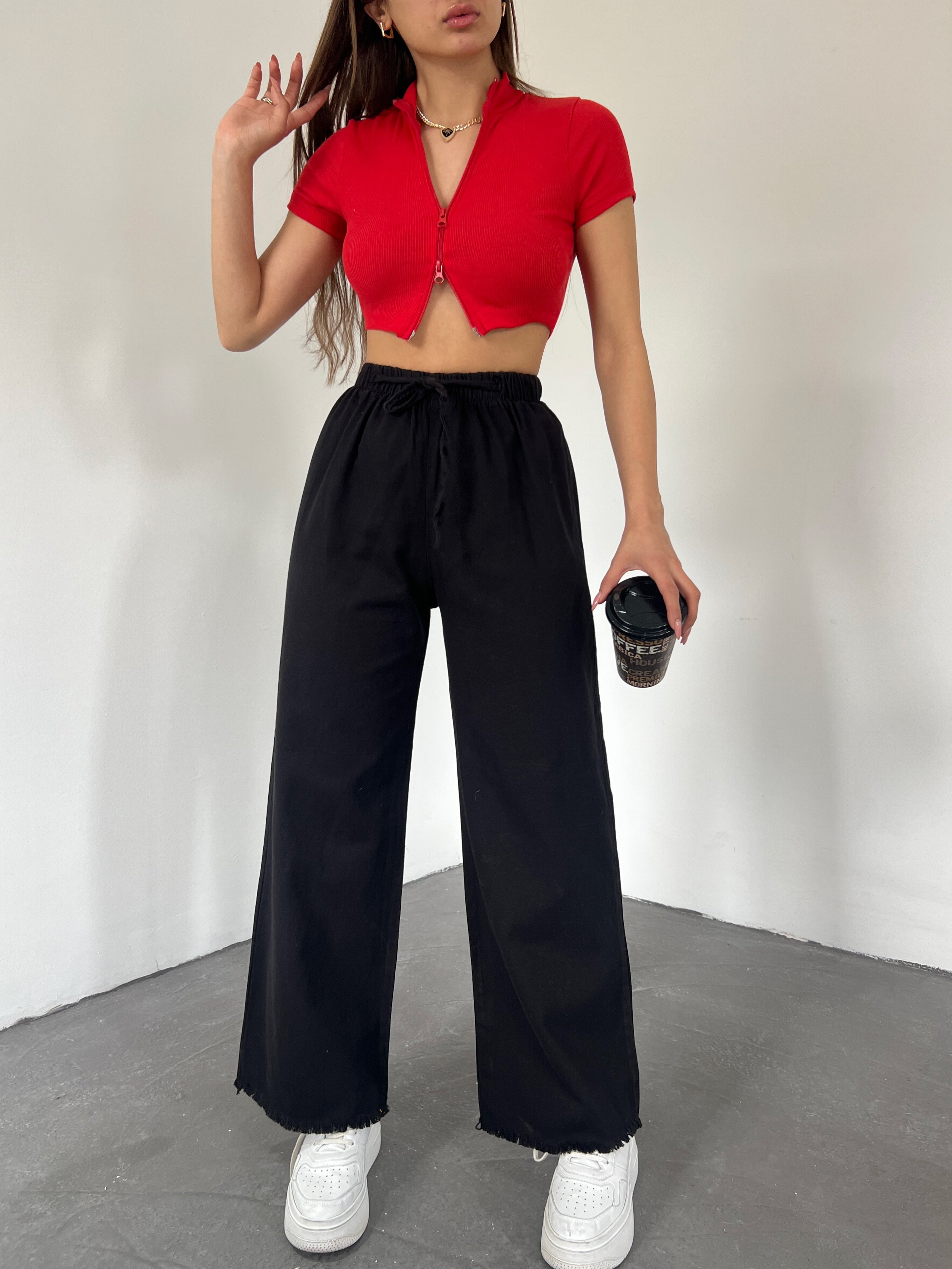 Tasseled Palazzo Trousers