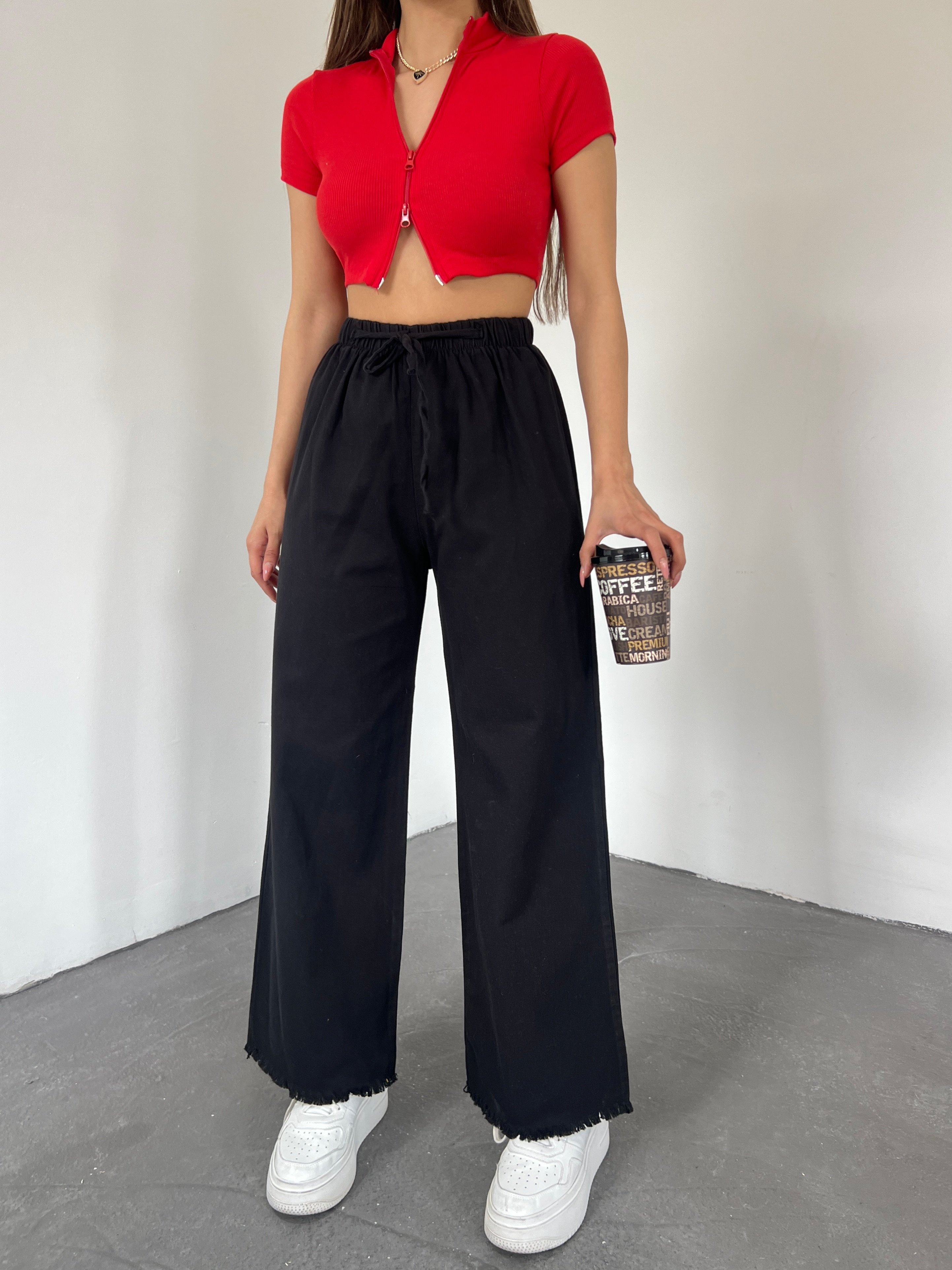 Tasseled Palazzo Trousers