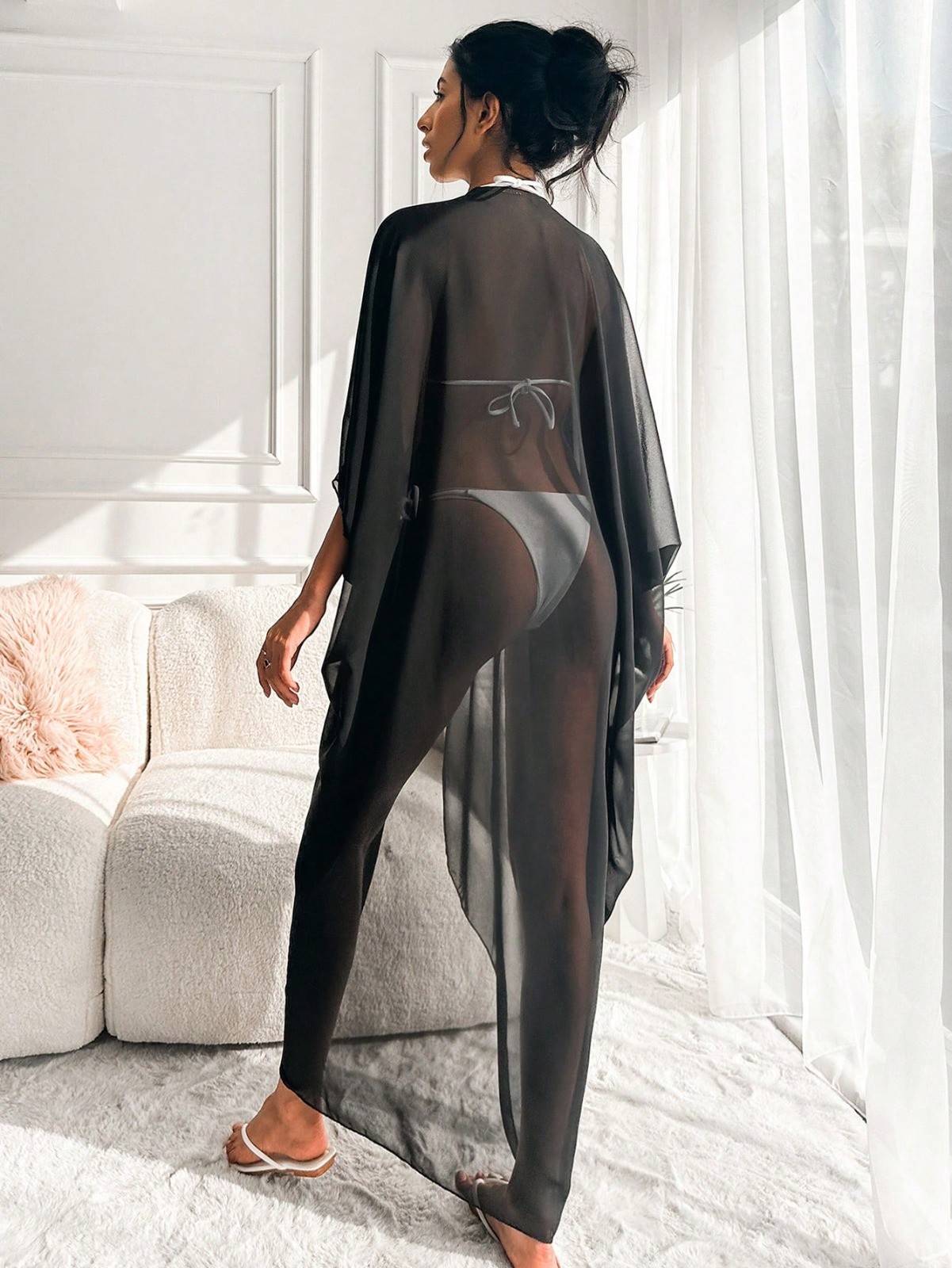 Maxi Boy Şifon Kimono 