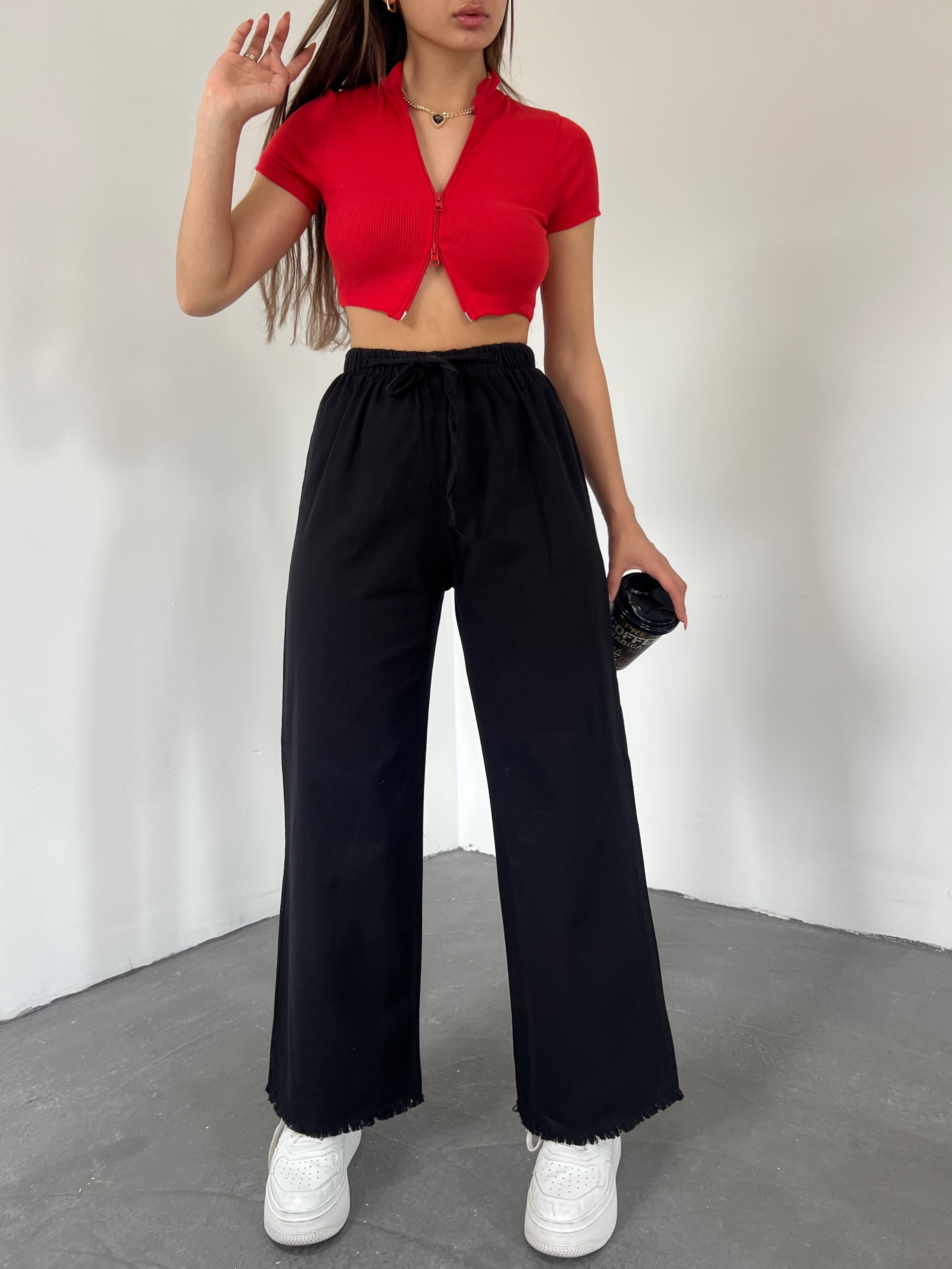 Tasseled Palazzo Trousers