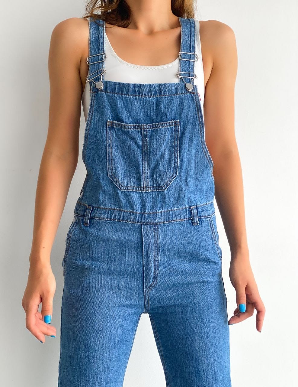 Askılı Denim Bahçıvan Salopet Tulum