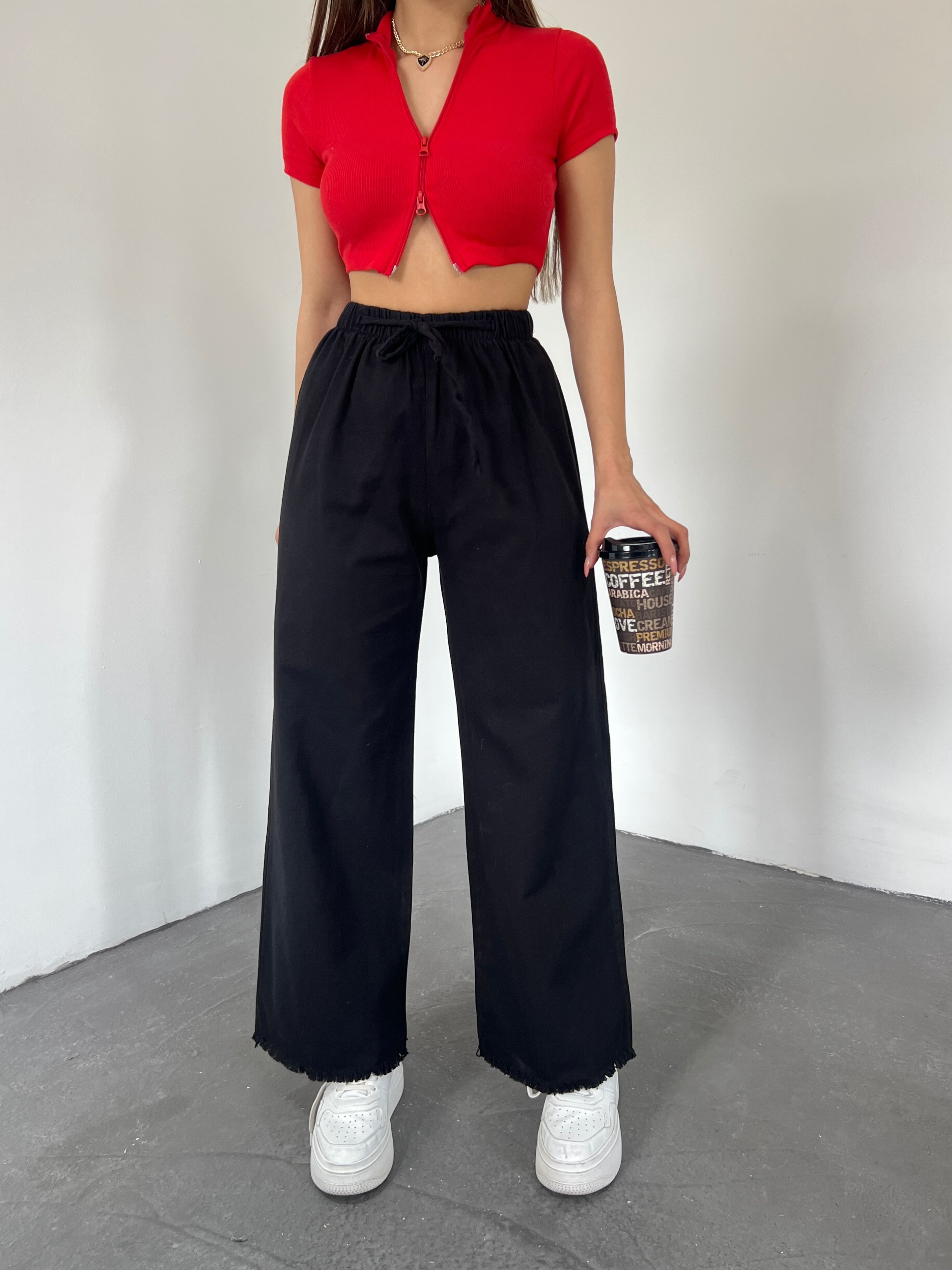 Tasseled Palazzo Trousers