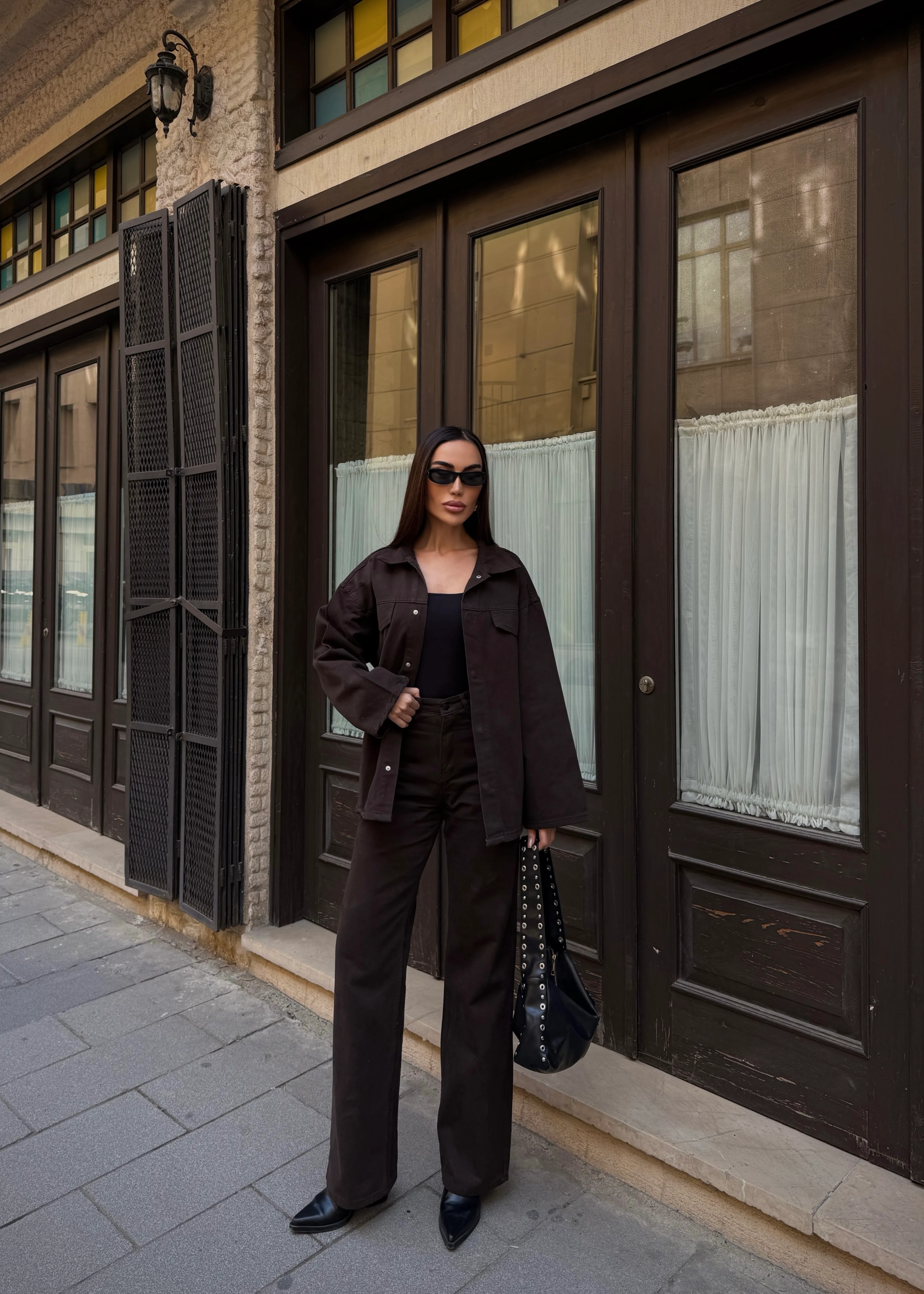 Beli Kuşaklı Ceket Ve Pantolon Gabardin Takım