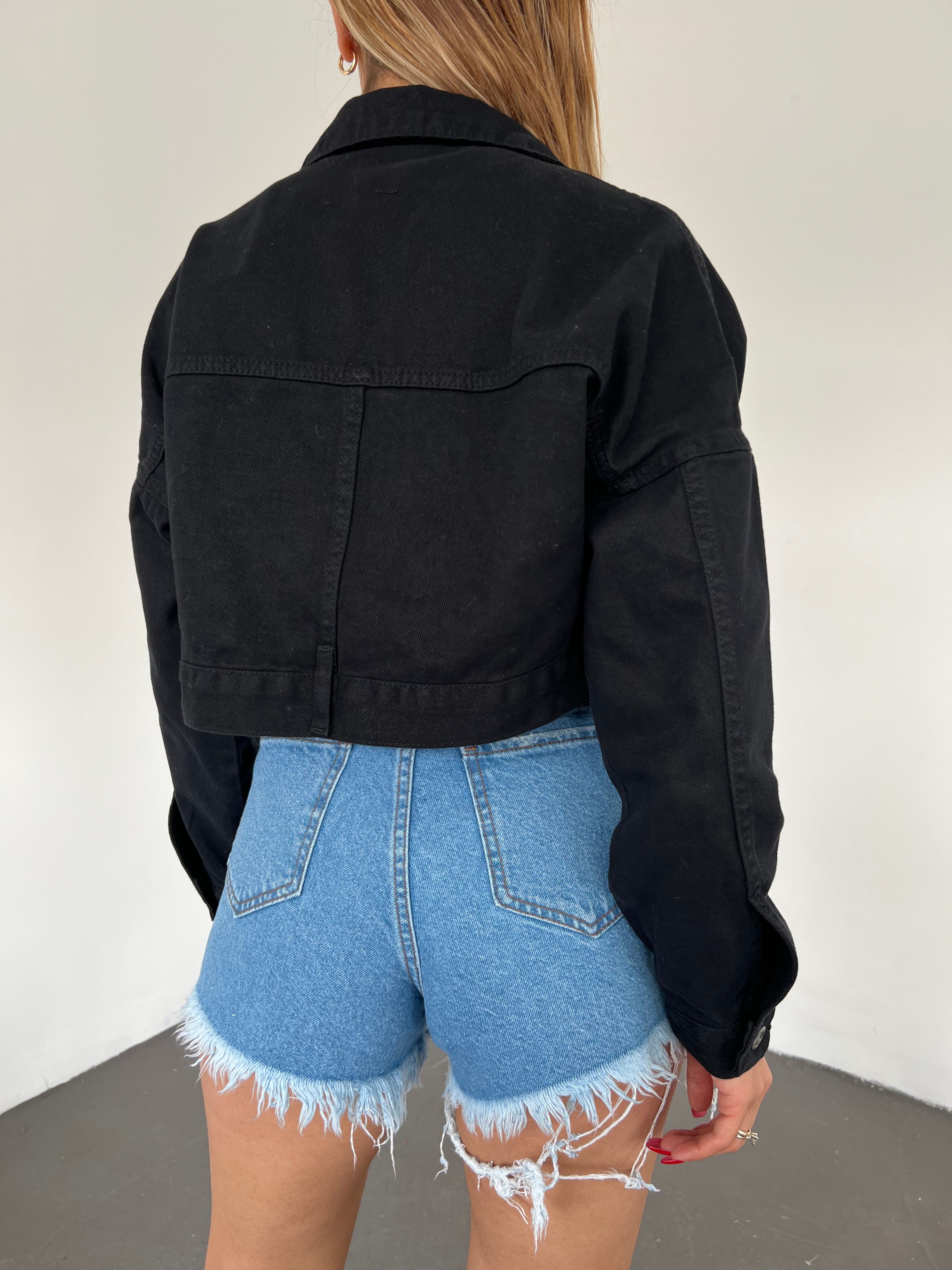 Zippered Double Pocket Denim Jacket