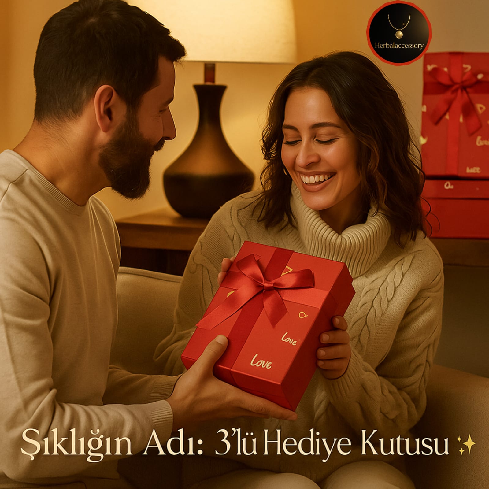 3'lü Dikdörtgen Hediye Kutusu