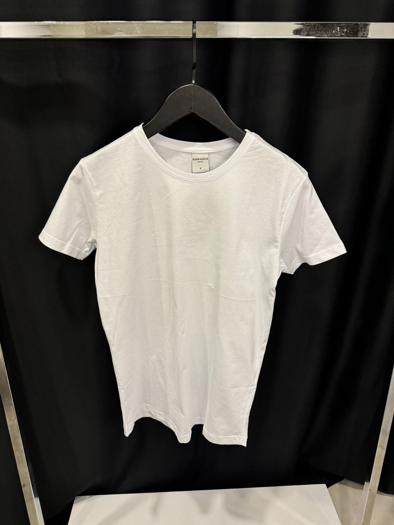 Düz Slim Fit T-Shirt Beyaz