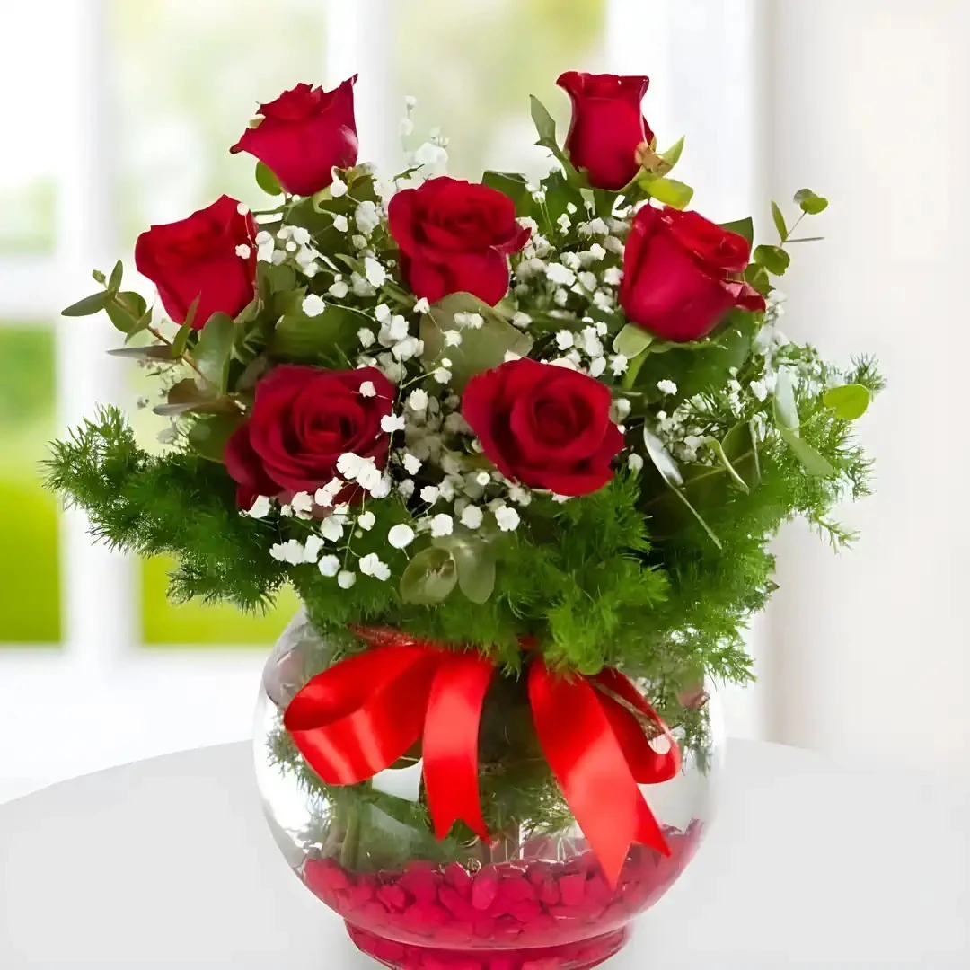 AKVARYUM VAZODA 7 Lİ GÜL