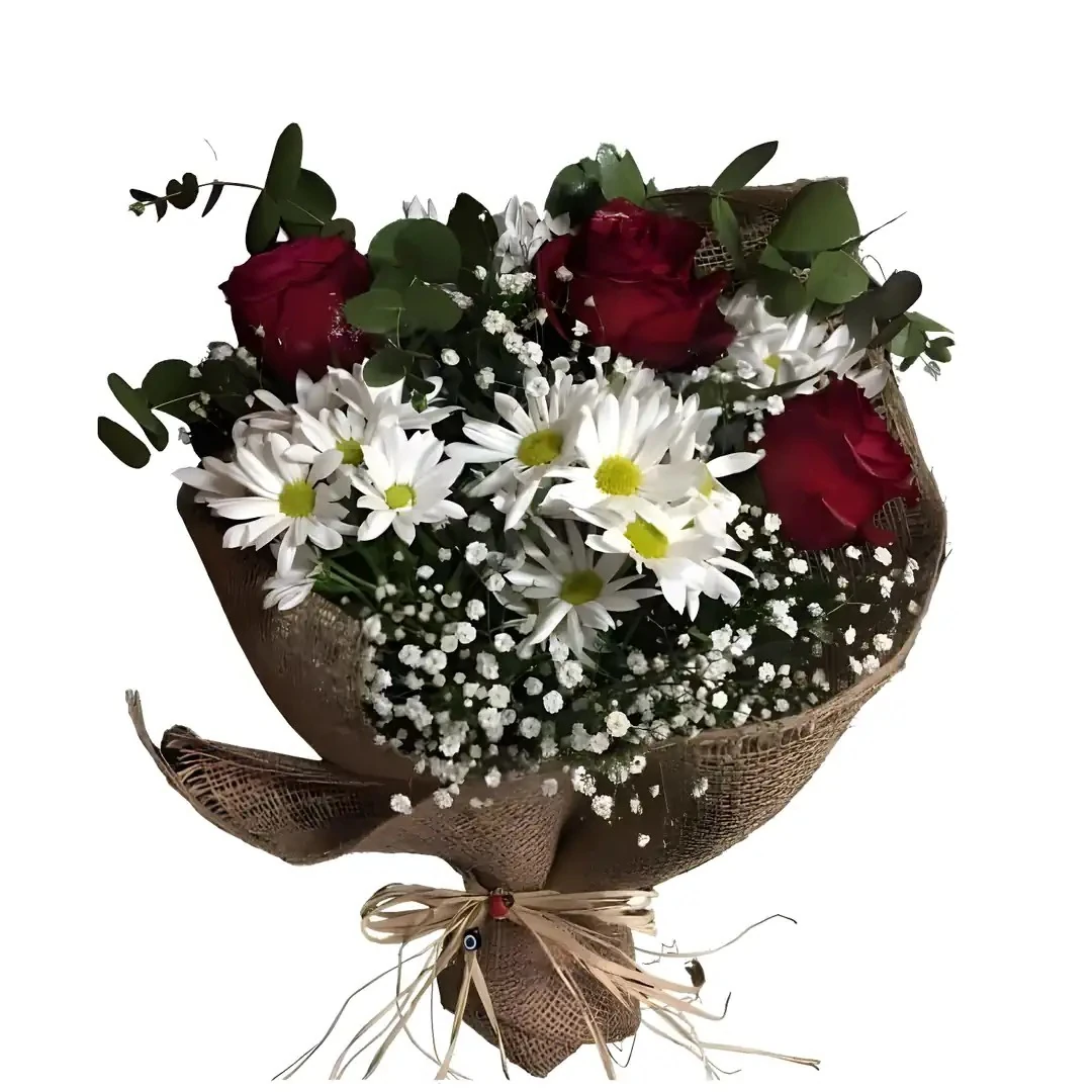 3 GÜLLÜ PAPATYA BUKETİ