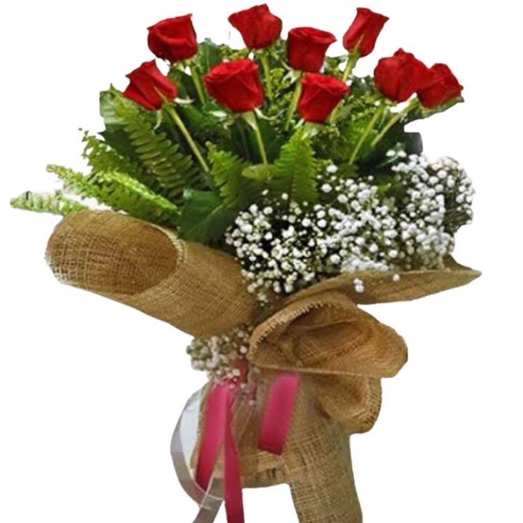 11 Lİ HASIR GÜL BUKETİ
