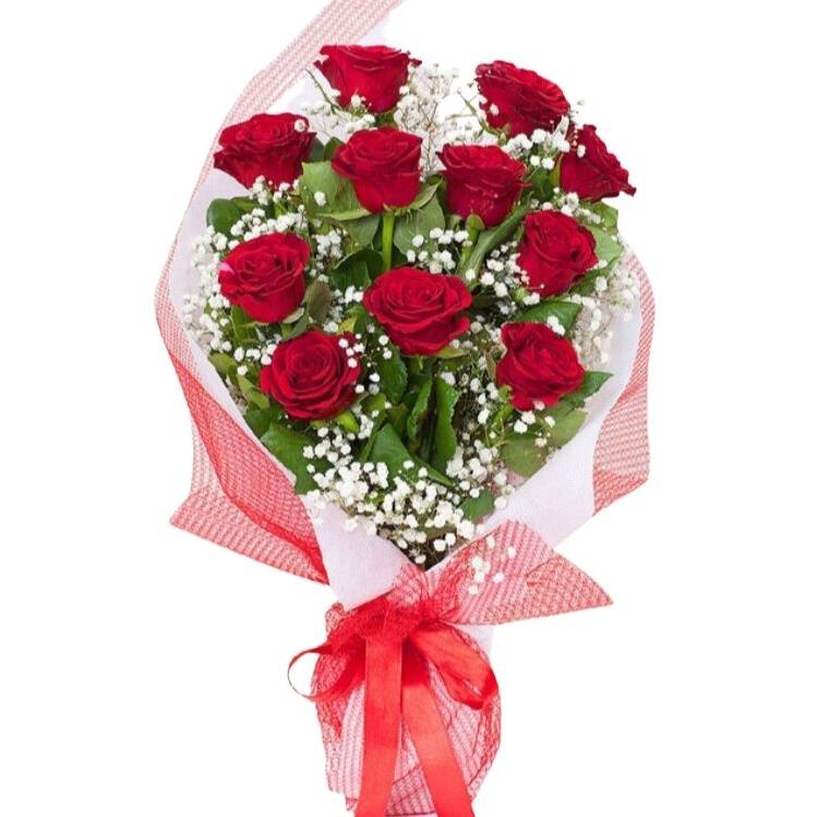 11 Lİ KIRMIZI GÜL BUKETİ