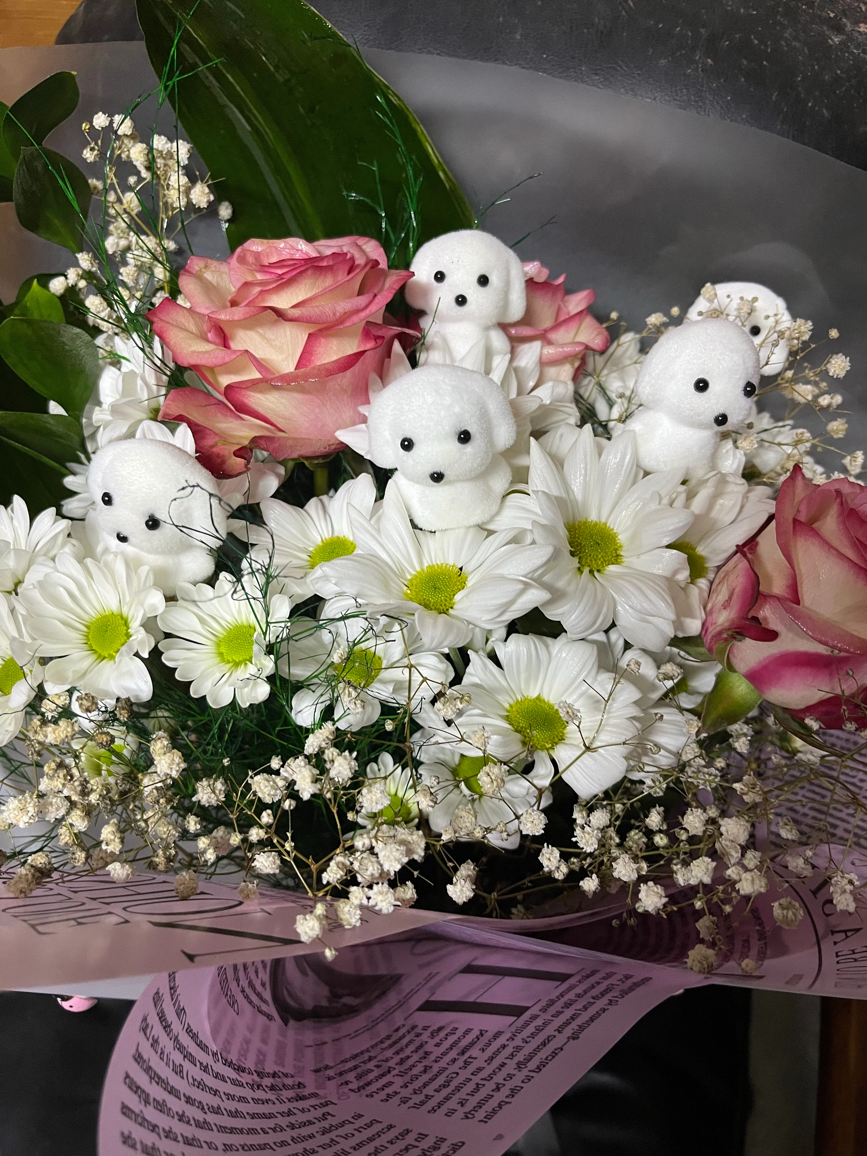 3 Güllü Papatya Buketi