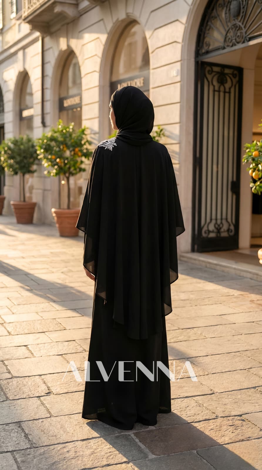 A2223 Asude Tesettür Abiye | Siyah