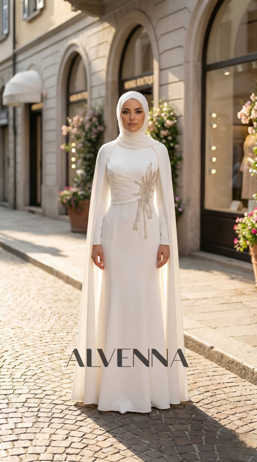 A2210 Hürrem Tesettür Abiye | Beyaz