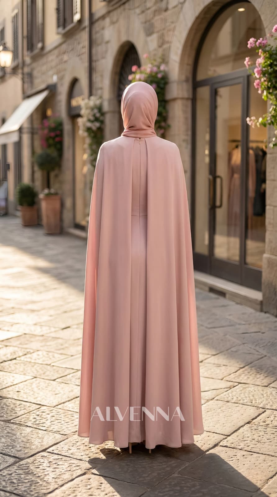 A2210 Hürrem Tesettür Abiye | Pudra
