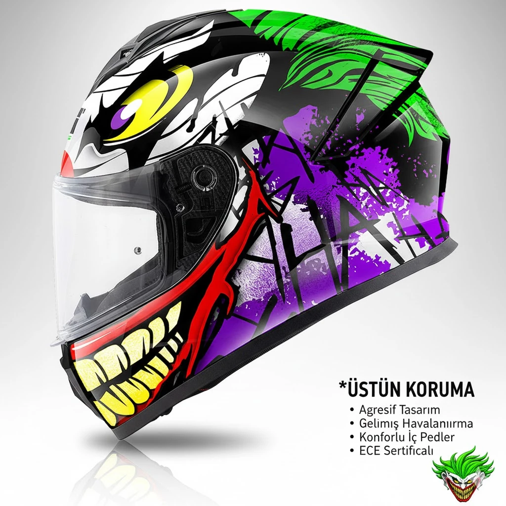  50.X JOKE SİYAH KASK