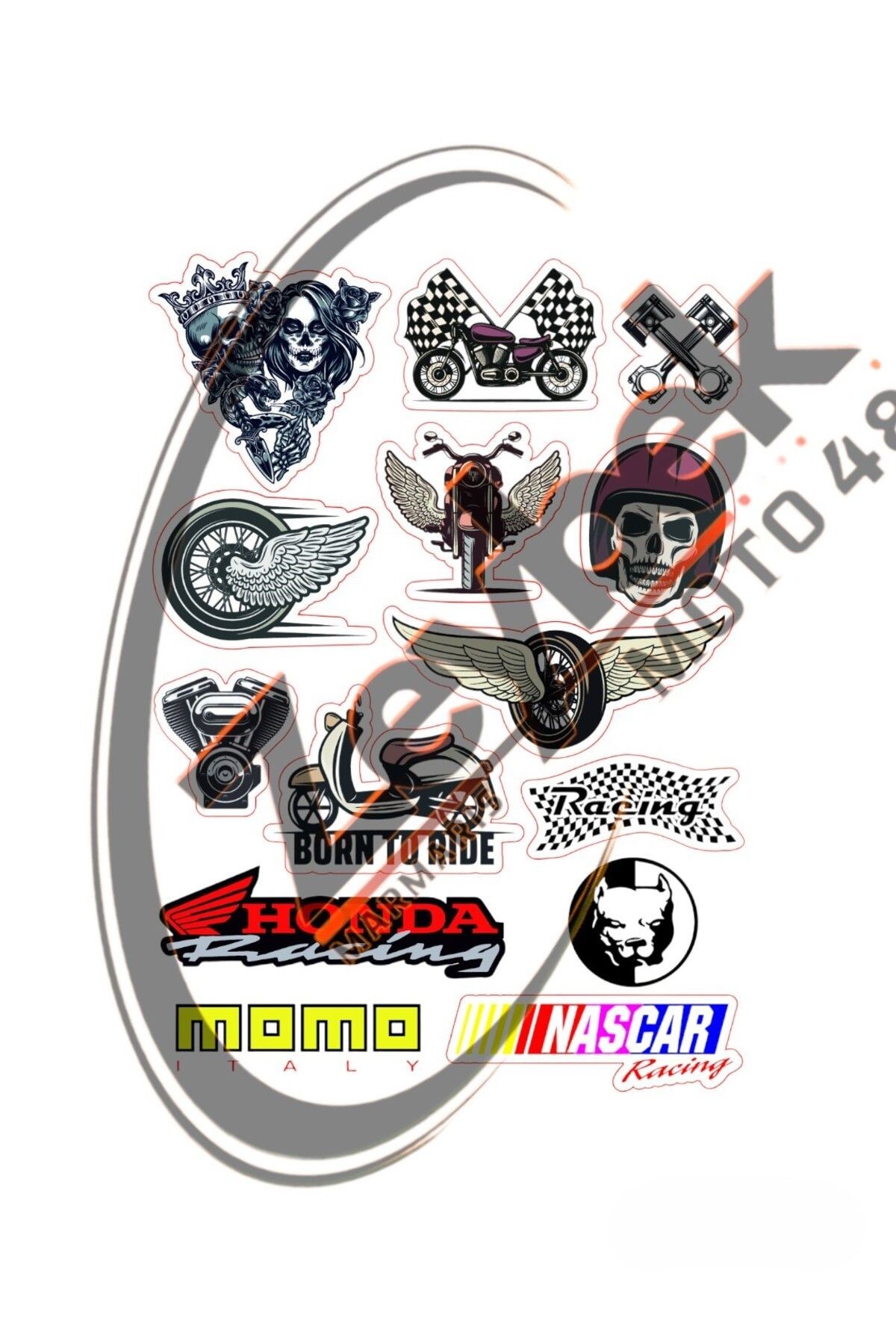 BÜYÜK Sticker CHOPPER - A4 BOY- Motosiklet sticker - Kask sticker - a4 boyut - A kalite stickerlar