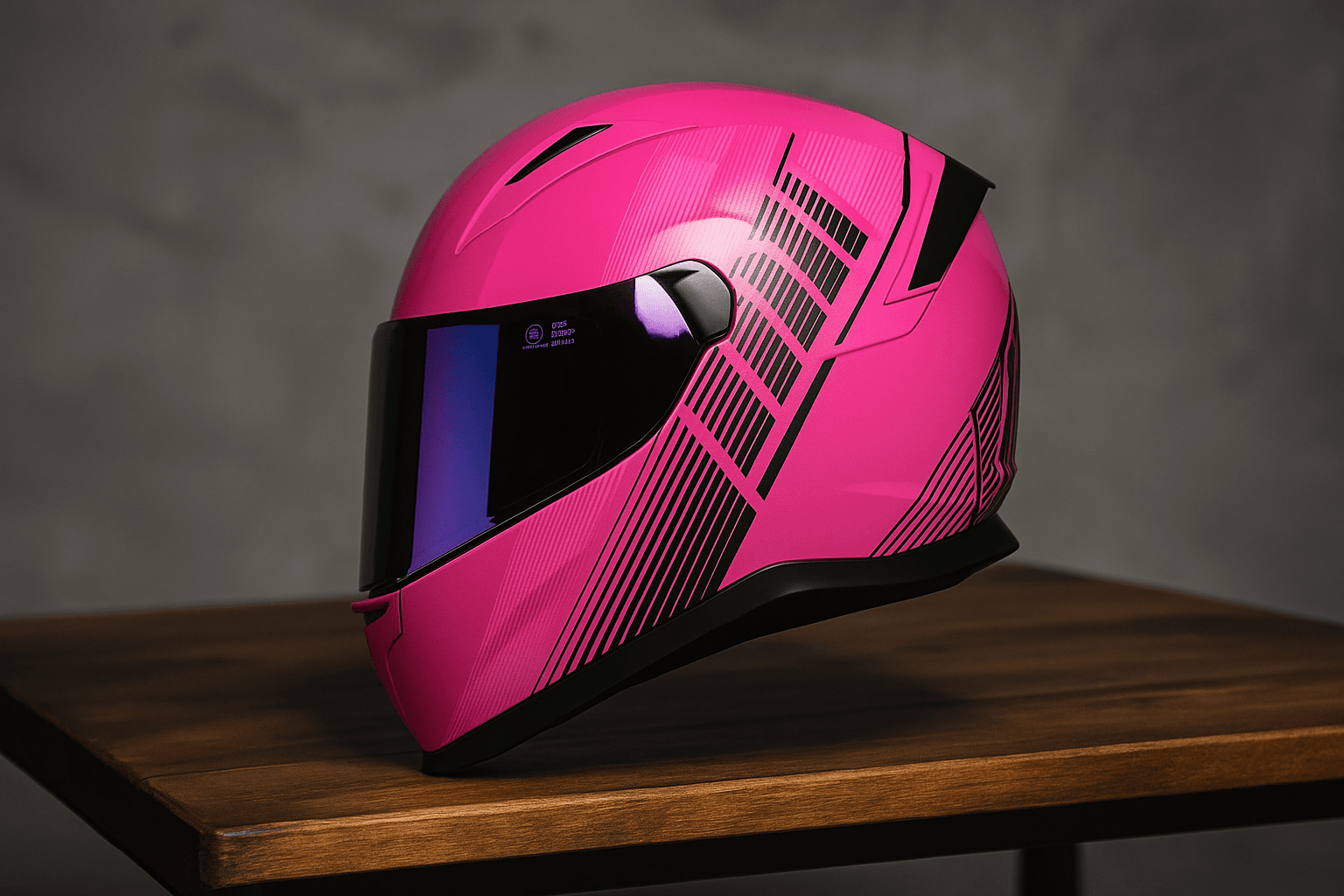  Fuchsia Lady Full Face Kadın Kask M-910 – Güneş Vizörlü, Kadınlara Özel Tasarım, DOT/CE Onaylı