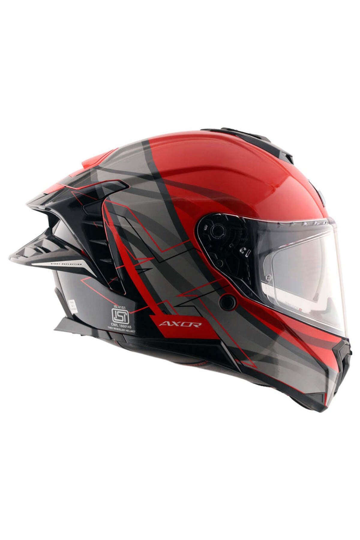 BRUTALE SURGES FULL FACE PARLAK SİYAH KIRMIZI