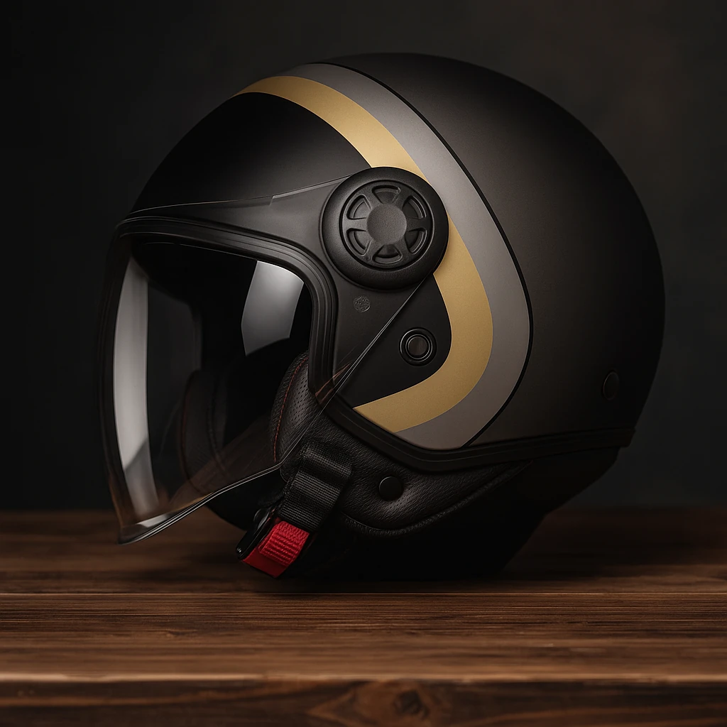 MOON FR-612 Açık (Yarım) Kask - GÜNEŞ VİZÖRLÜ CE ONAYLI