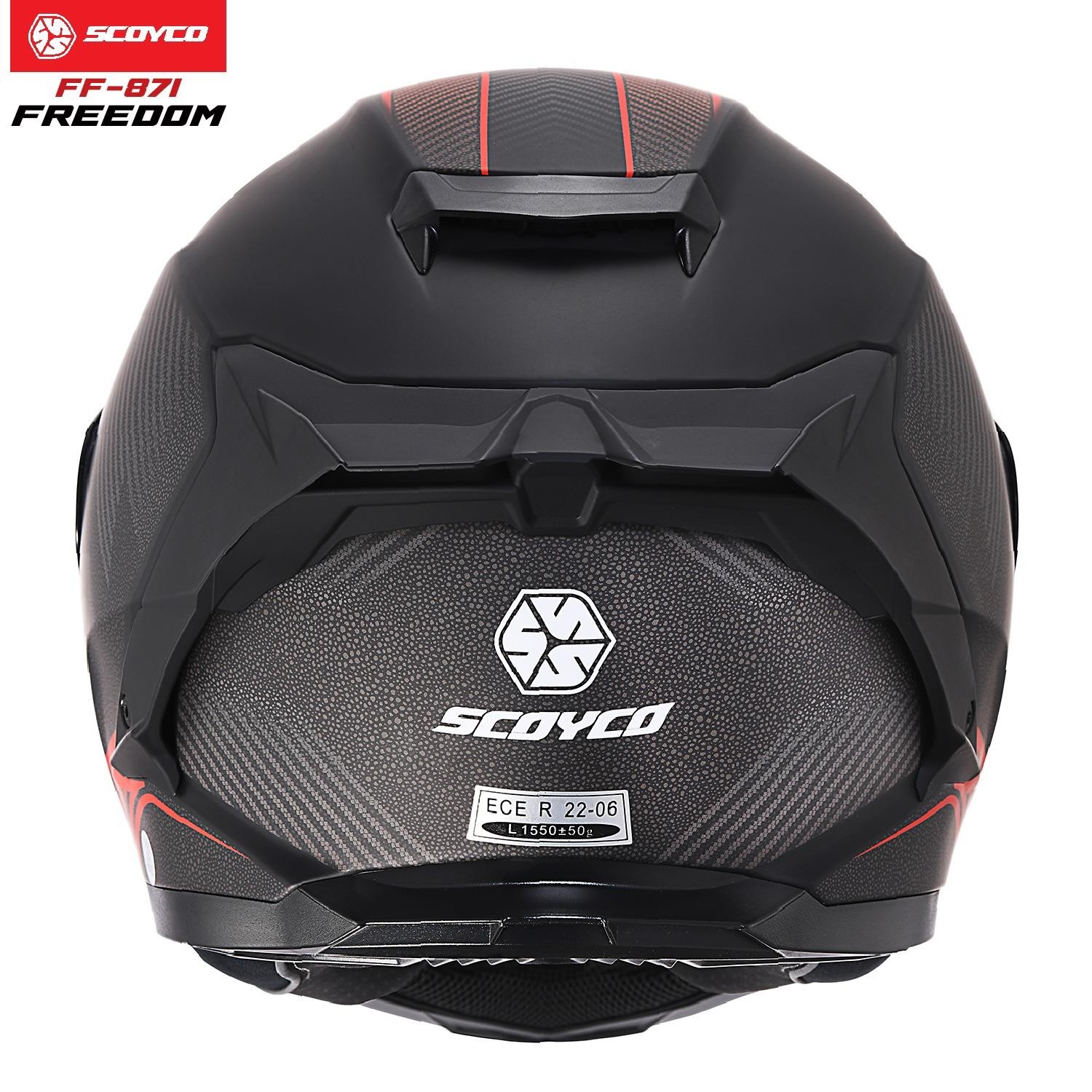  Freedom Full Face Kask FF-871 – Güneş Vizörlü, DOT/CE Onaylı, Intercom Uyumlu