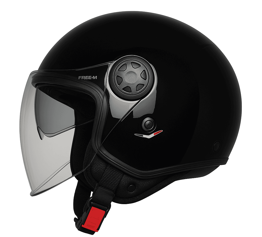 Black FR-612 Açık (Yarım) Kask - GÜNEŞ VİZÖRLÜ CE ONAYLI