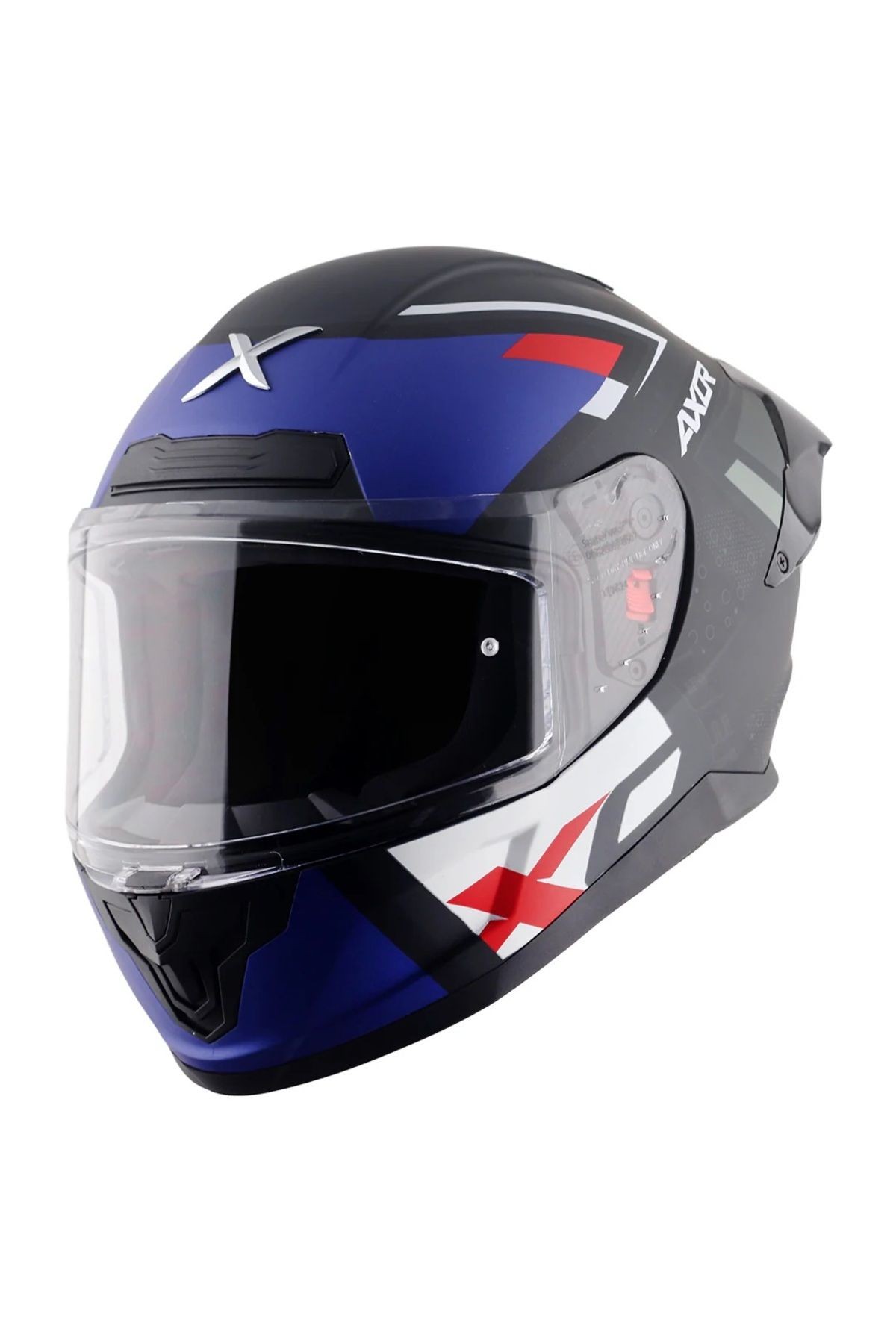 Saber X-Sport Kapalı Kask Mat Siyah Mavi