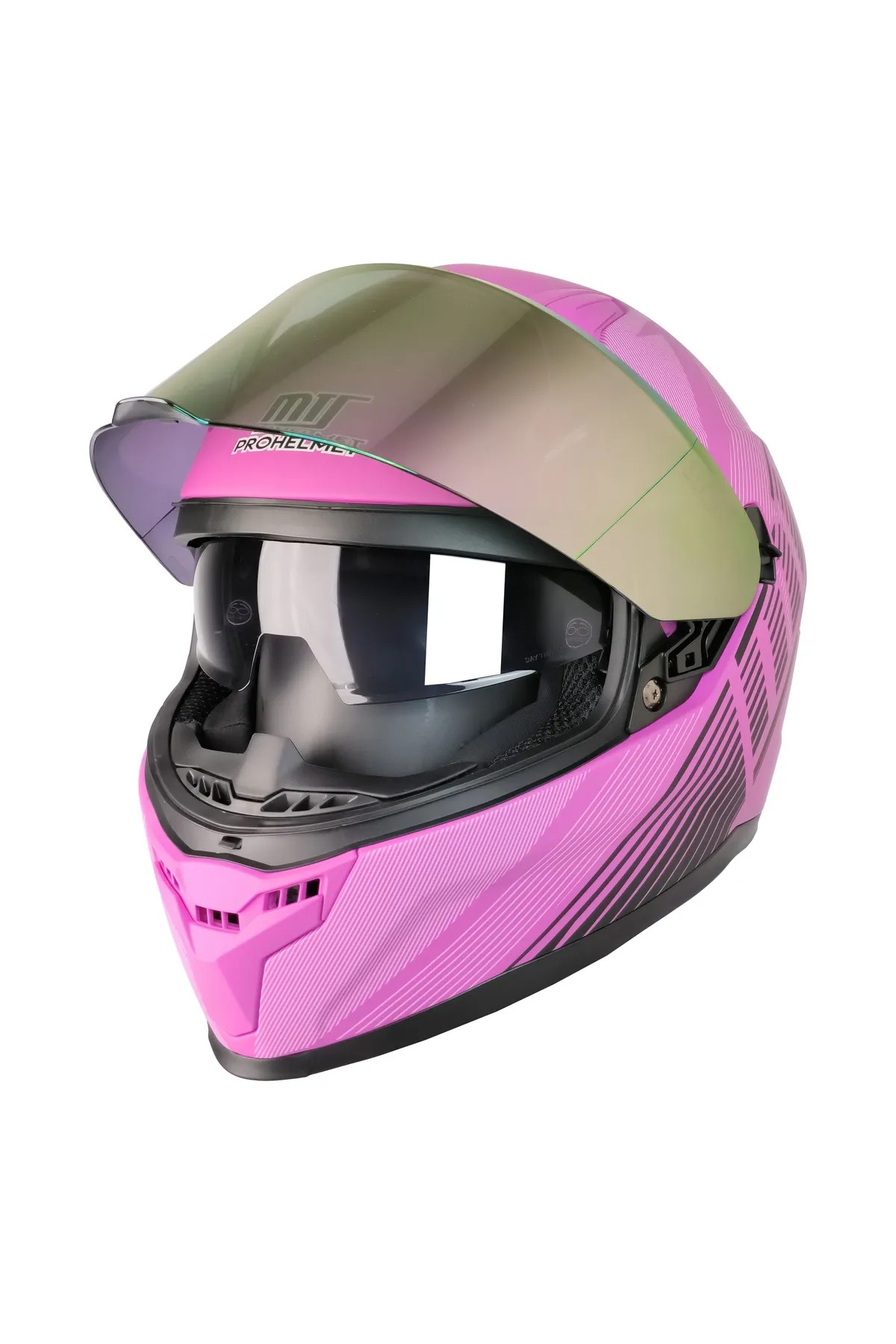  Fuchsia Lady Full Face Kadın Kask M-910 – Güneş Vizörlü, Kadınlara Özel Tasarım, DOT/CE Onaylı