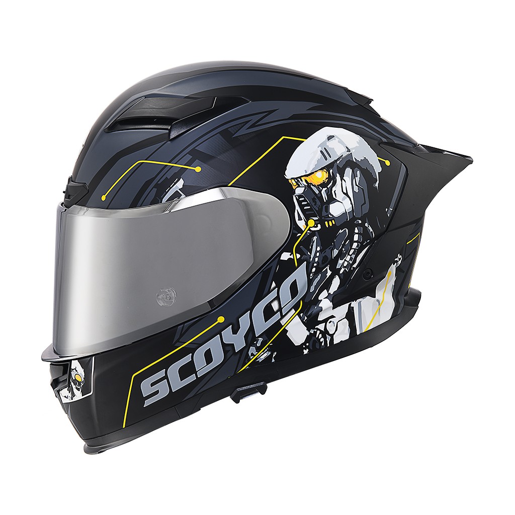  FF-871 Cyber Full Face Kask – Güneş Vizörlü, Intercom Uyumlu, DOT/CE Onaylı
