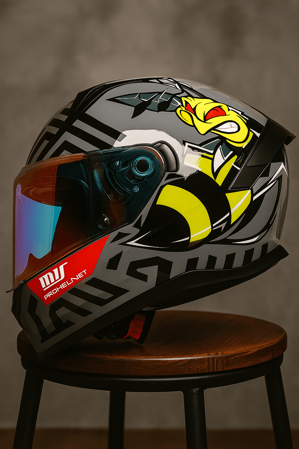 M-910 BEE Full Face Kask – Fiber, Güneş Vizörlü, DOT/CE Onaylı, Intercom Uyumlu
