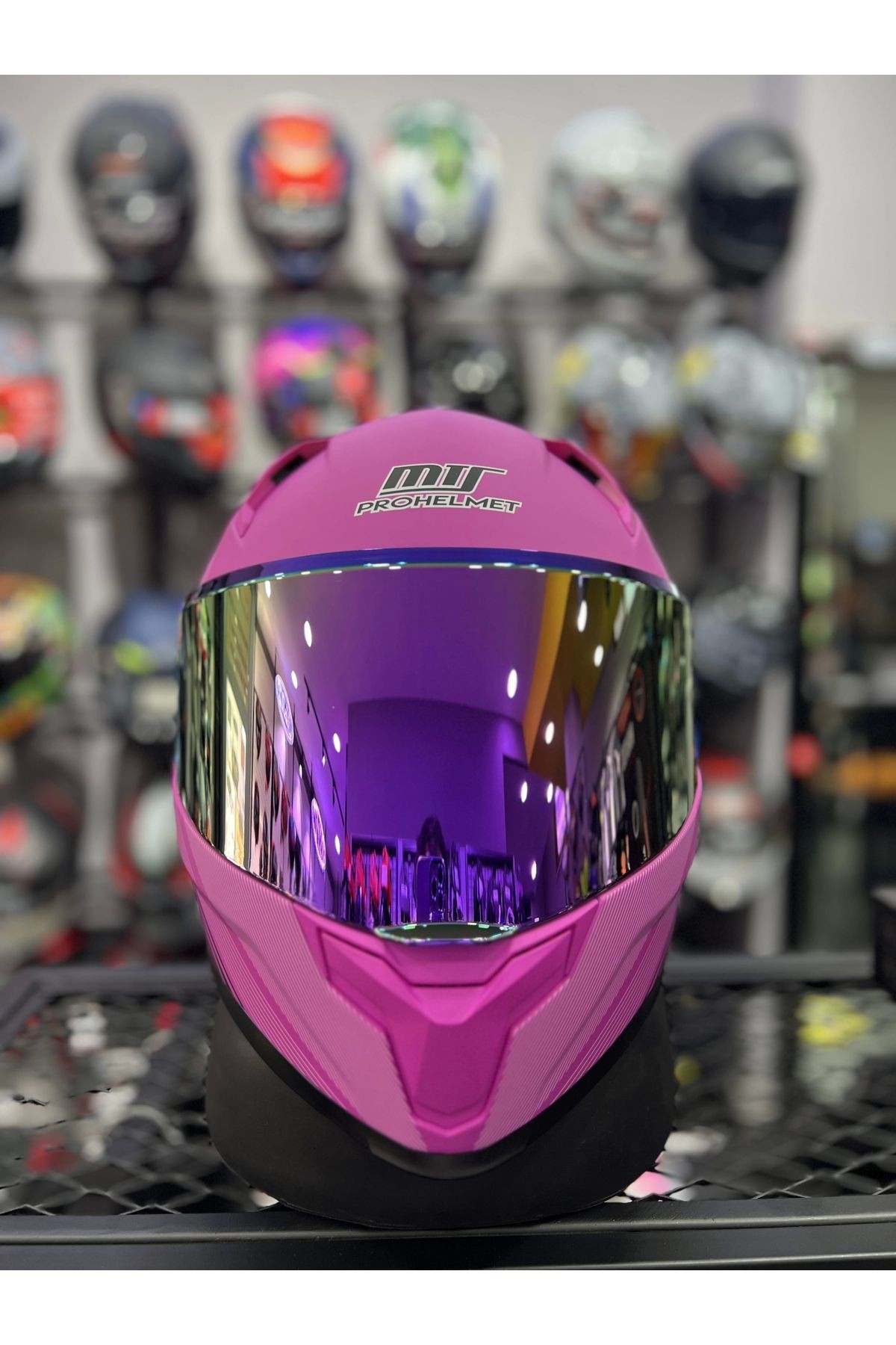910 Fushia Lady Pembe Kask