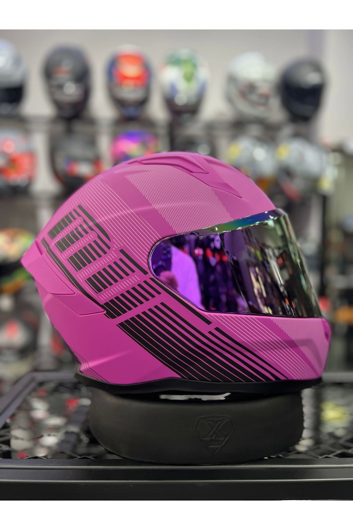 910 Fushia Lady Pembe Kask