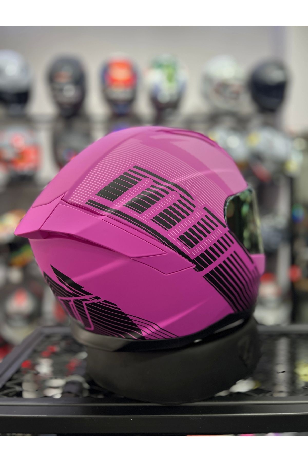 910 Fushia Lady Pembe Kask