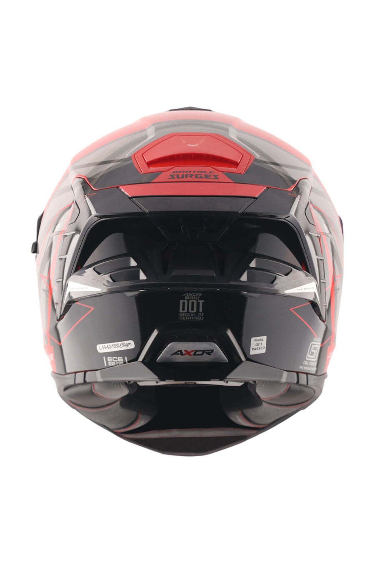 BRUTALE SURGES FULL FACE PARLAK SİYAH KIRMIZI