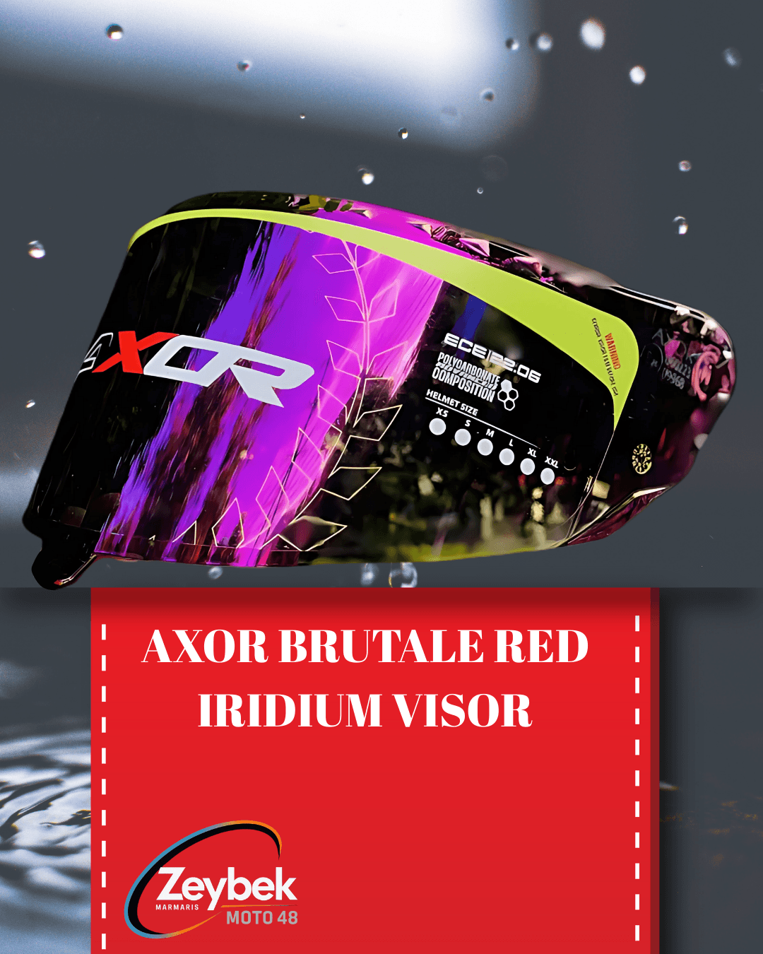 BRUTALE RED IRIDIUM VISOR