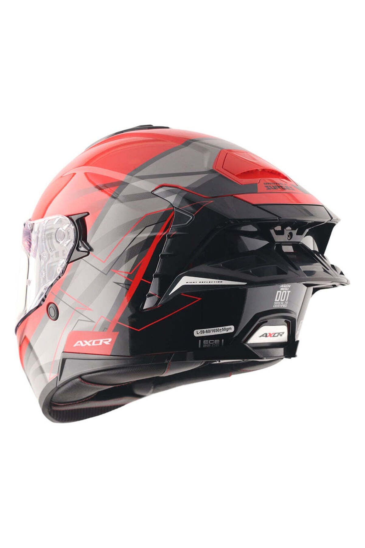 BRUTALE SURGES FULL FACE PARLAK SİYAH KIRMIZI