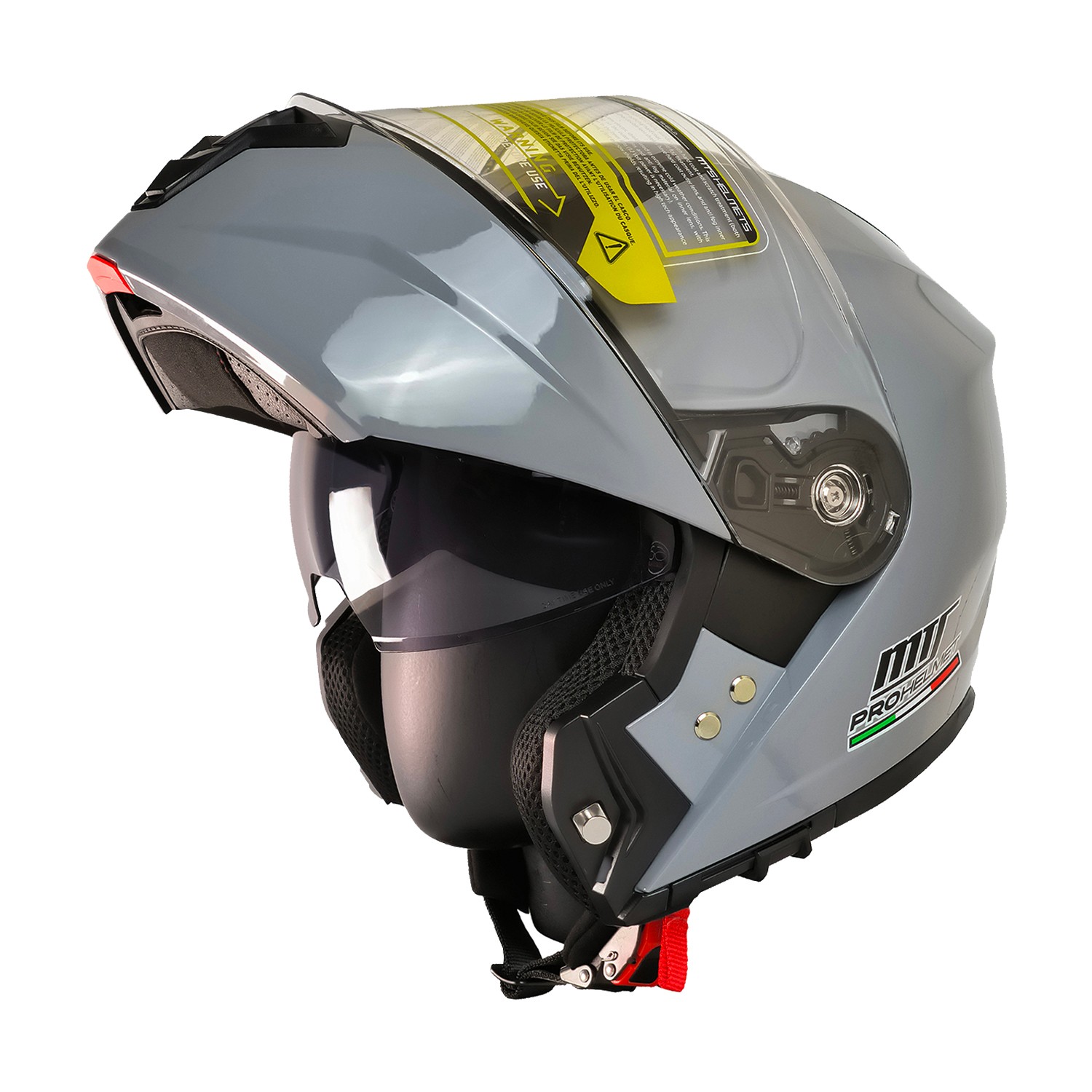  M-966 V2 GREY Çene Açılır Motosiklet Kaskı | CE Onaylı Güneş Vizörlü ABS Kabuk