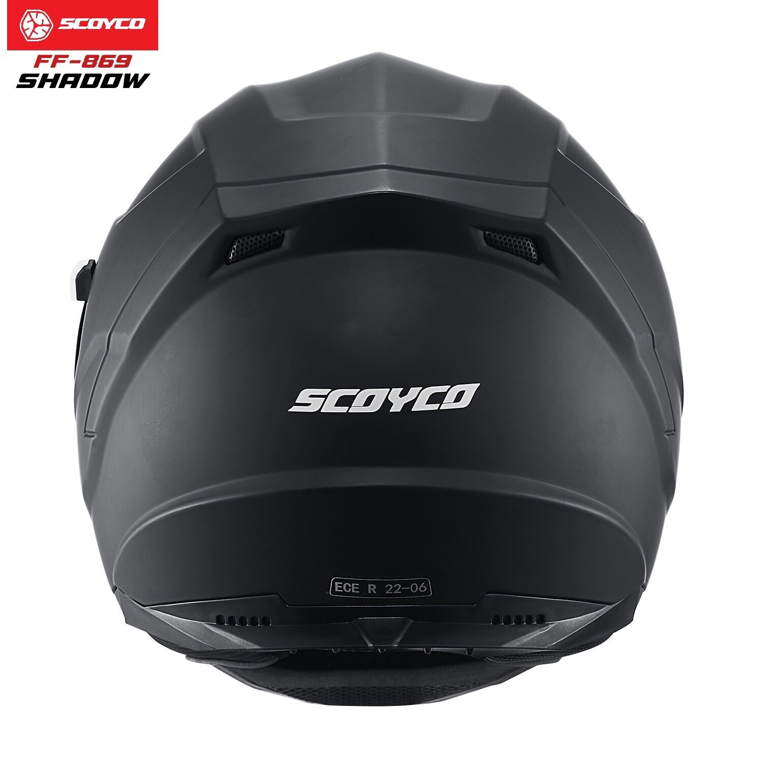  SHADOW Full Face Kask  FF-869  – Güneş Vizörlü, DOT/CE Onaylı, Intercom Uyumlu