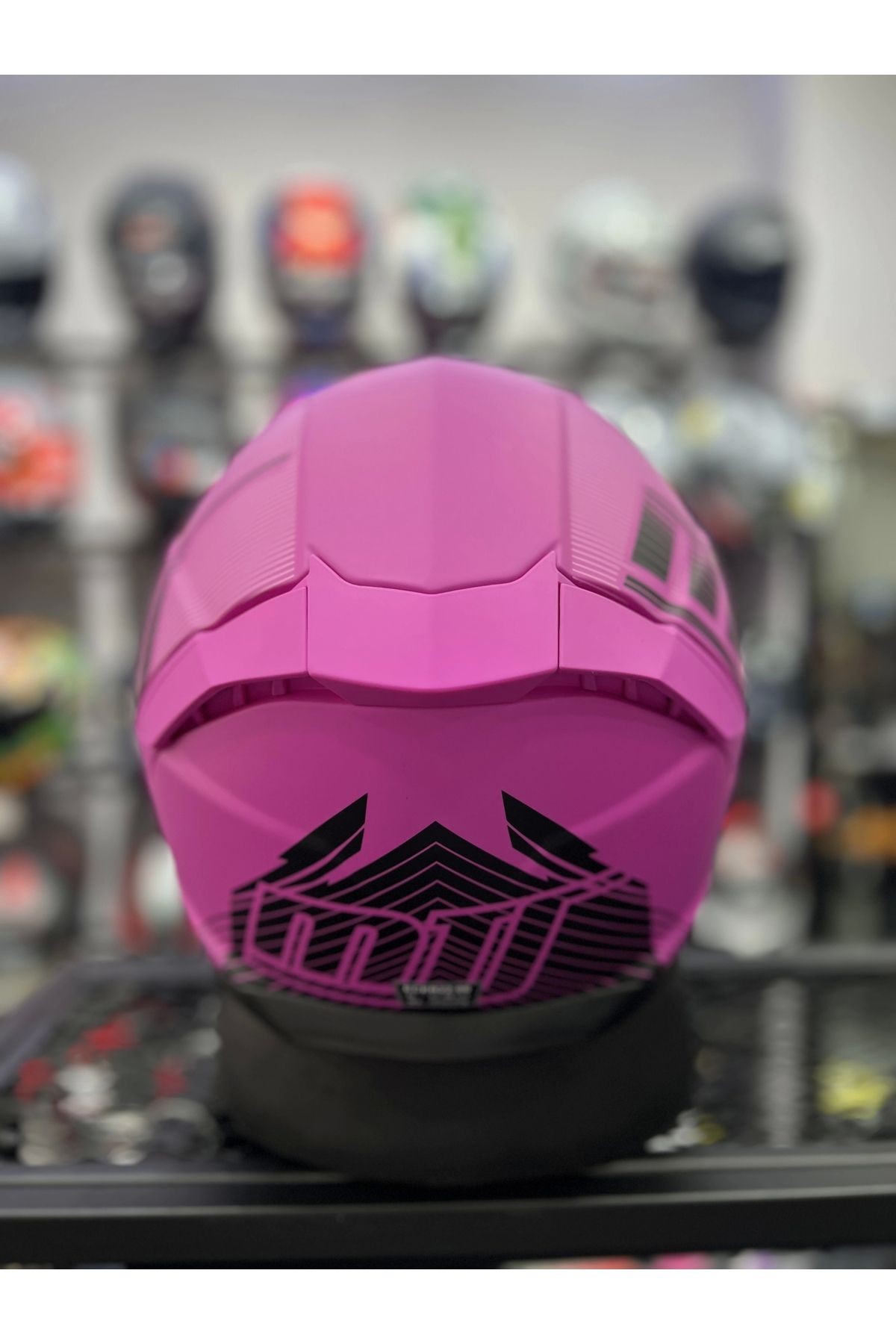 910 Fushia Lady Pembe Kask