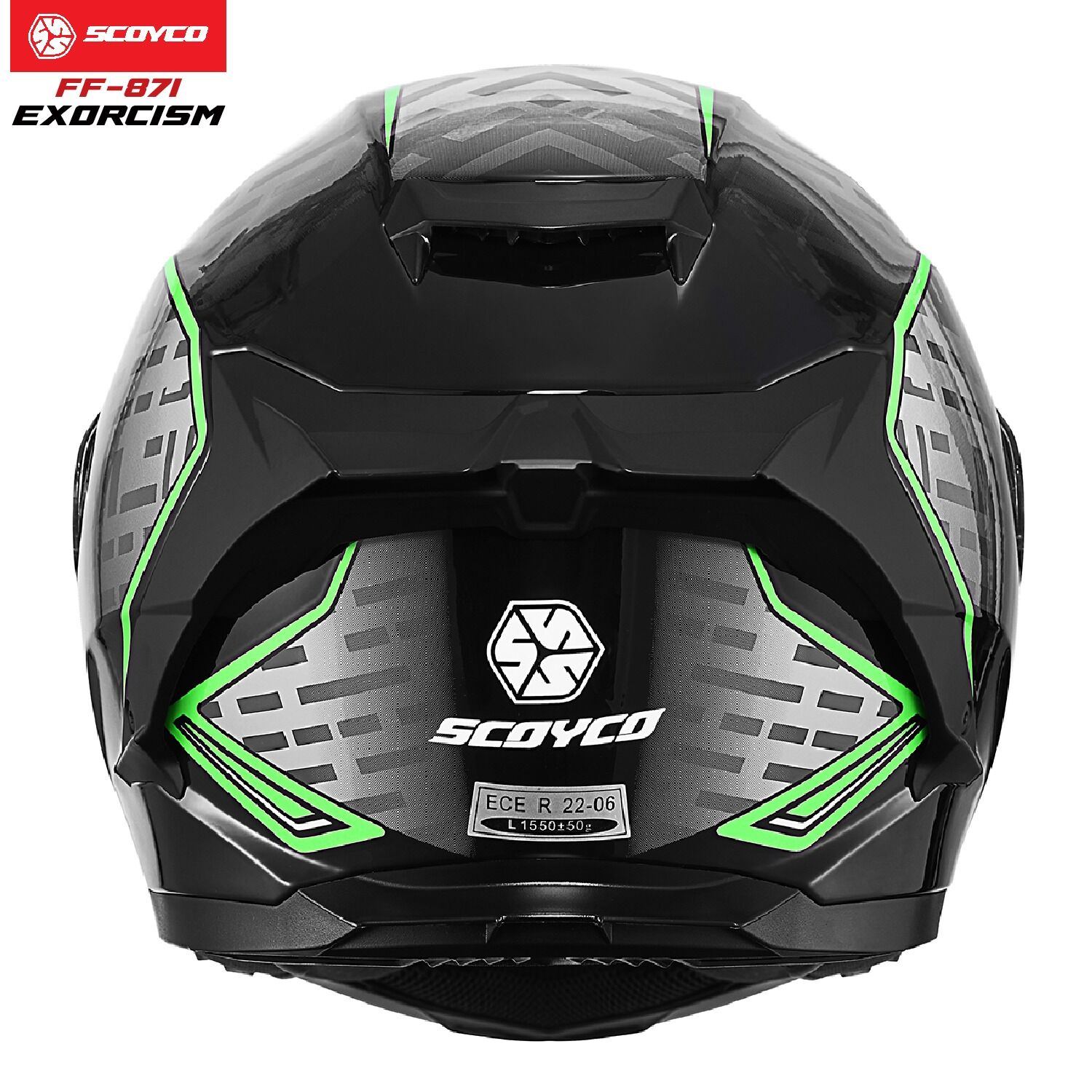  EXORCISM Full Face Kask FF-871 – Güneş Vizörlü, DOT/CE Onaylı, Intercom Uyumlu