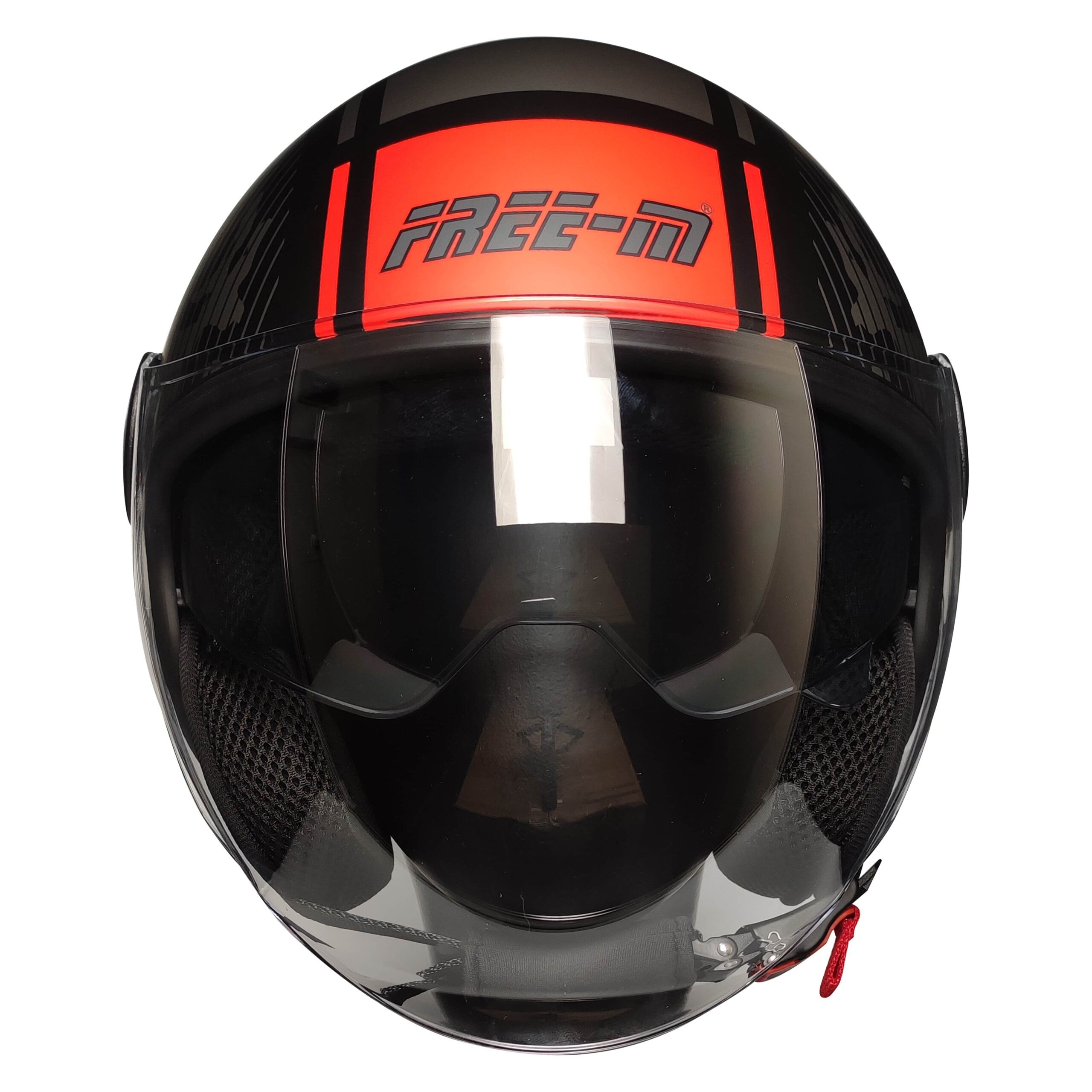 UNIVER 612 Açık (Yarım) Kask – Desenli Mat Siyah, Vizörlü, Güneş Vizörlü ,CE Onaylı